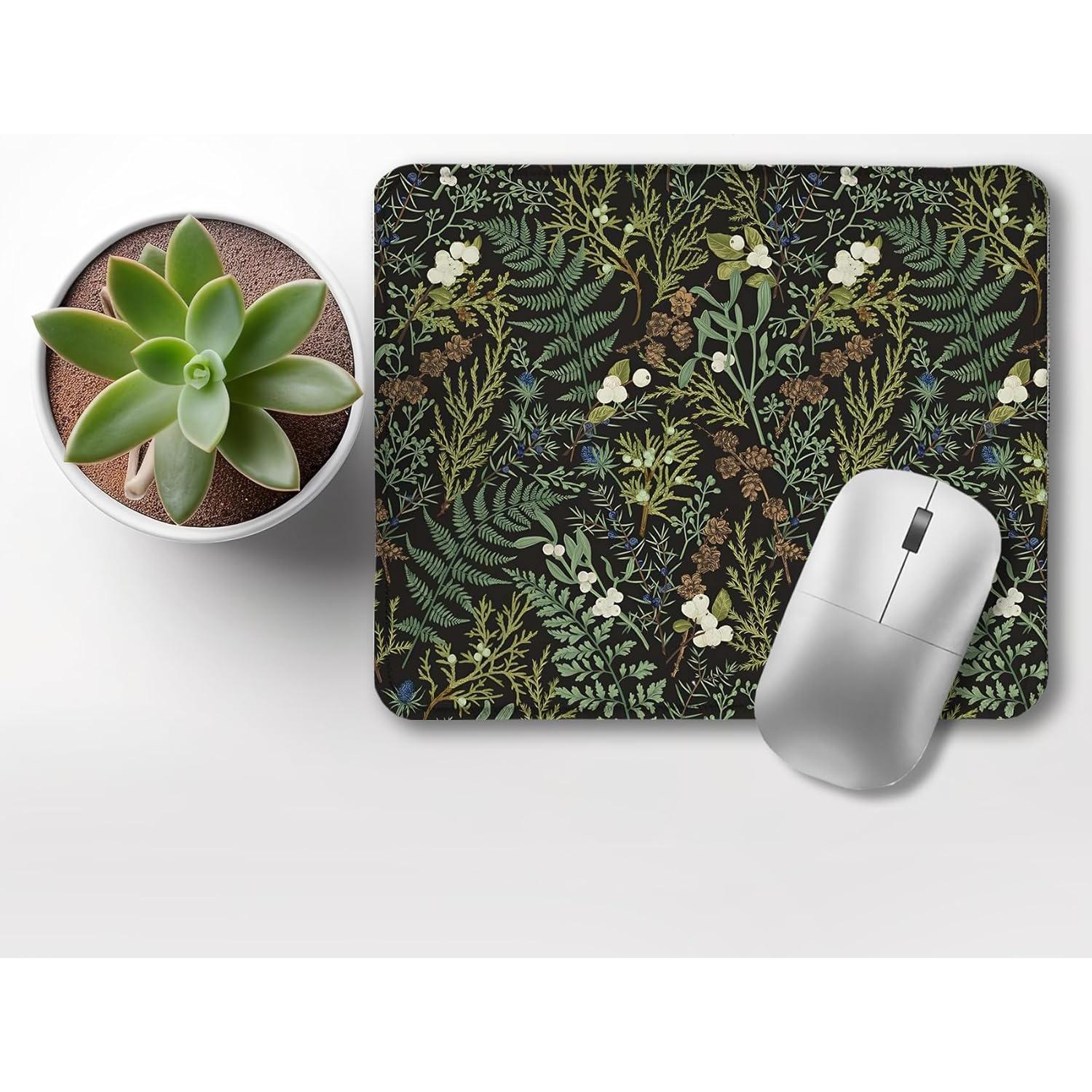 Alfombrilla de Ratón Foritho Verde Hojas de Helecho 24.1x20.1 cm