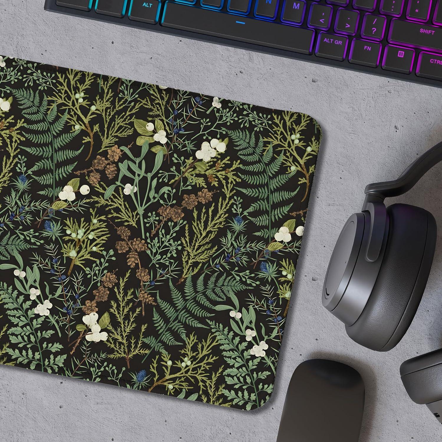 Alfombrilla de Ratón Foritho Verde Hojas de Helecho 24.1x20.1 cm
