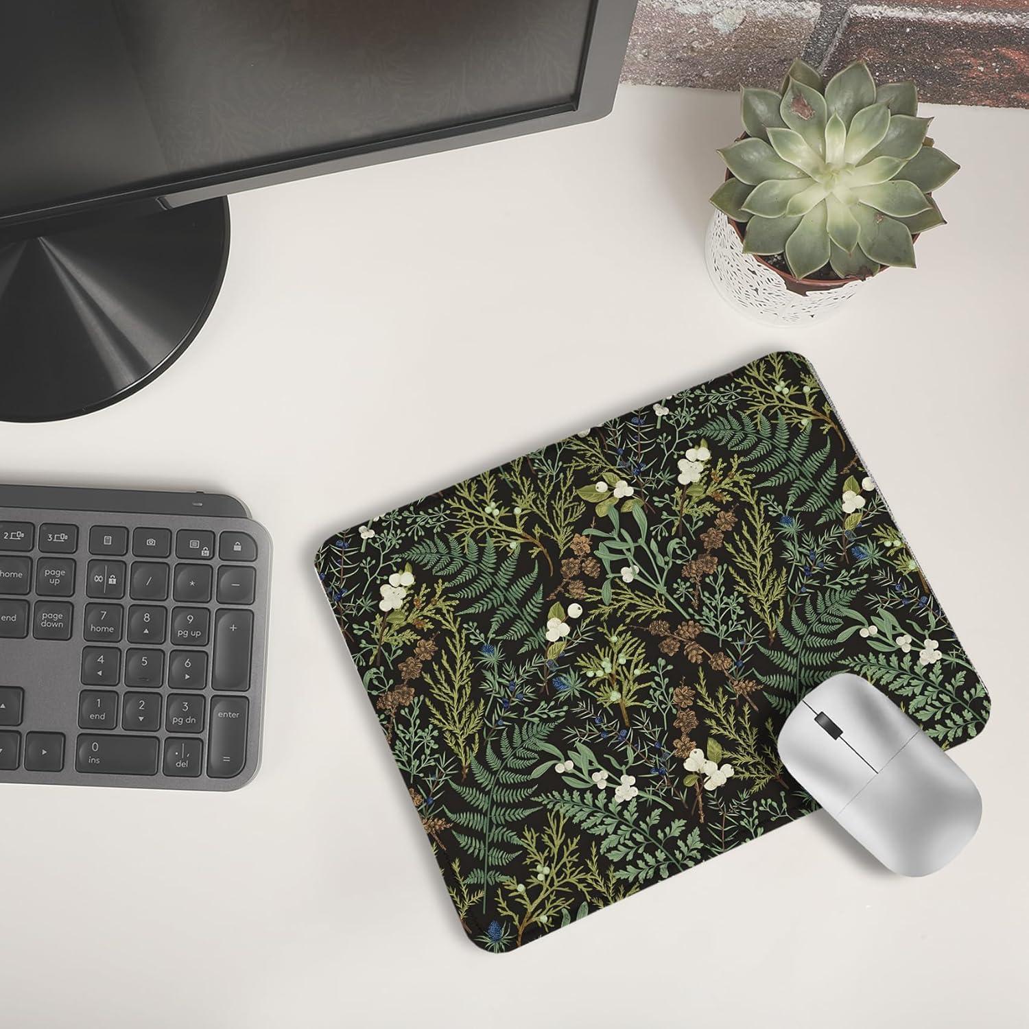 Alfombrilla de Ratón Foritho Verde Hojas de Helecho 24.1x20.1 cm
