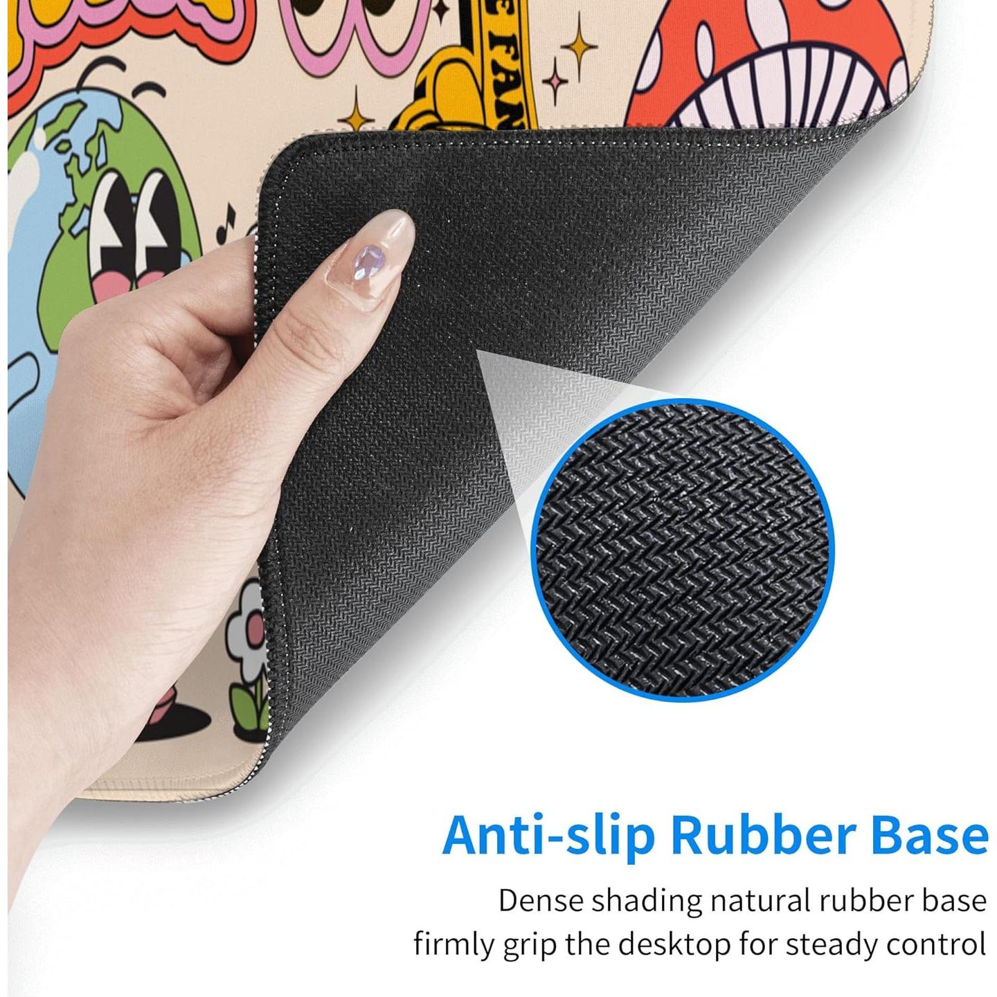 Alfombrilla de Ratón MJJLYYU Grande 800x300mm Vintage 70s