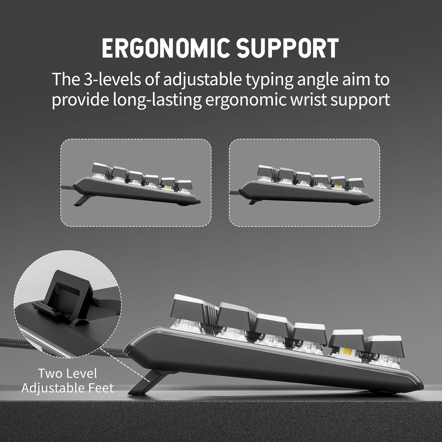 Teclado Mecánico Hexgears GK735 con Retroiluminación RGB