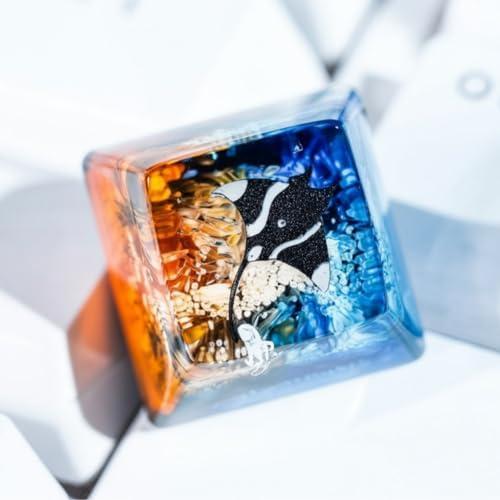 Tecla Artesanal de Resina GIKZO Manta Raya R1 SA 15.6mm