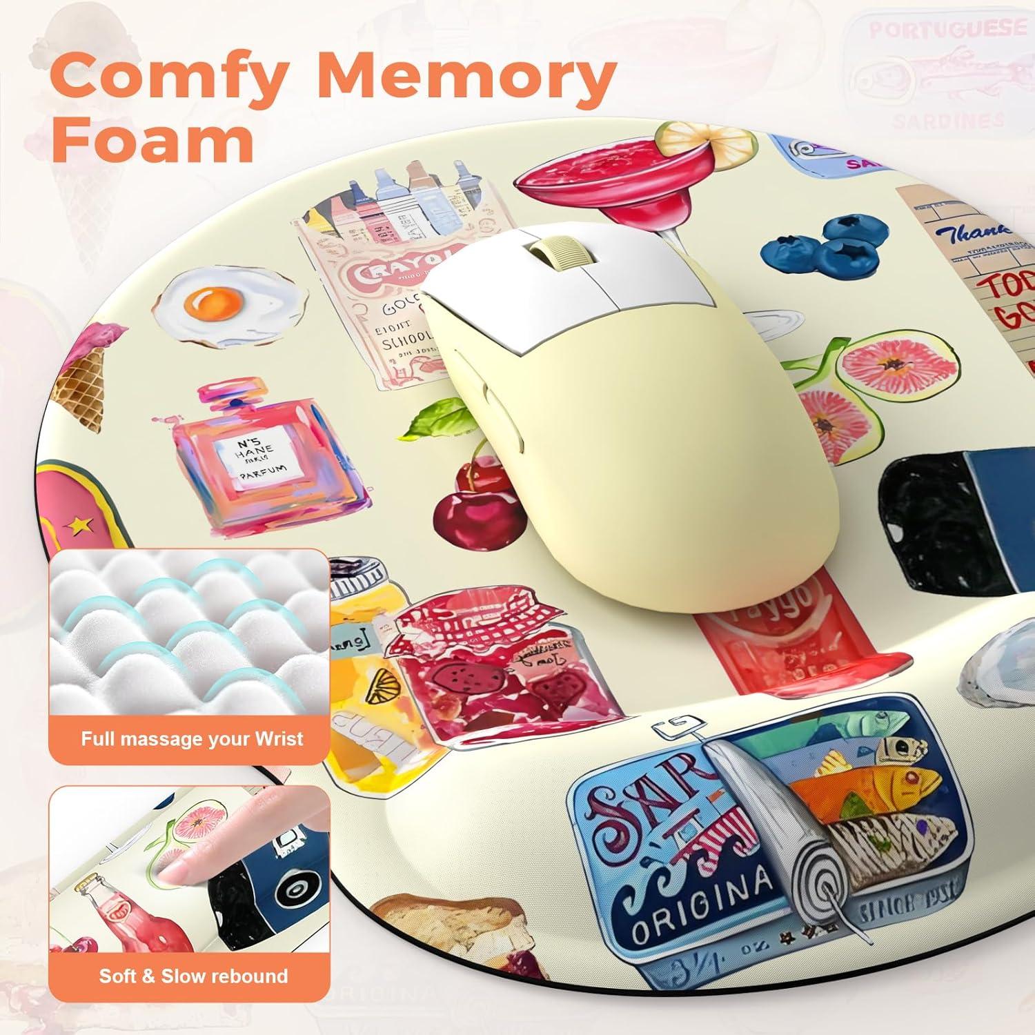 Alfombrilla de Escritorio iLeadon Grande con Reposamuñecas Beige