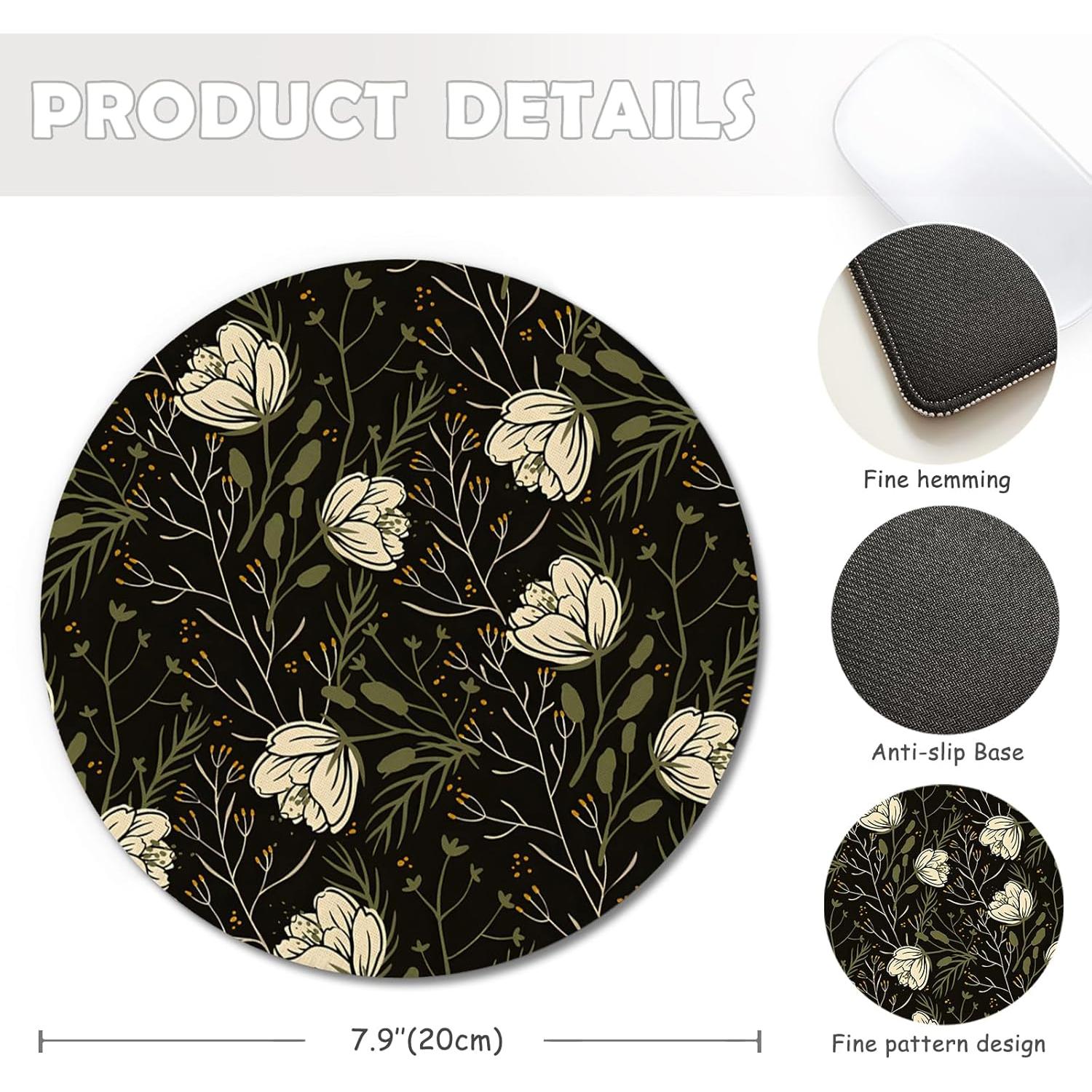 Alfombrilla de Ratón Nipil Floral Verde 20.1 cm Antideslizante