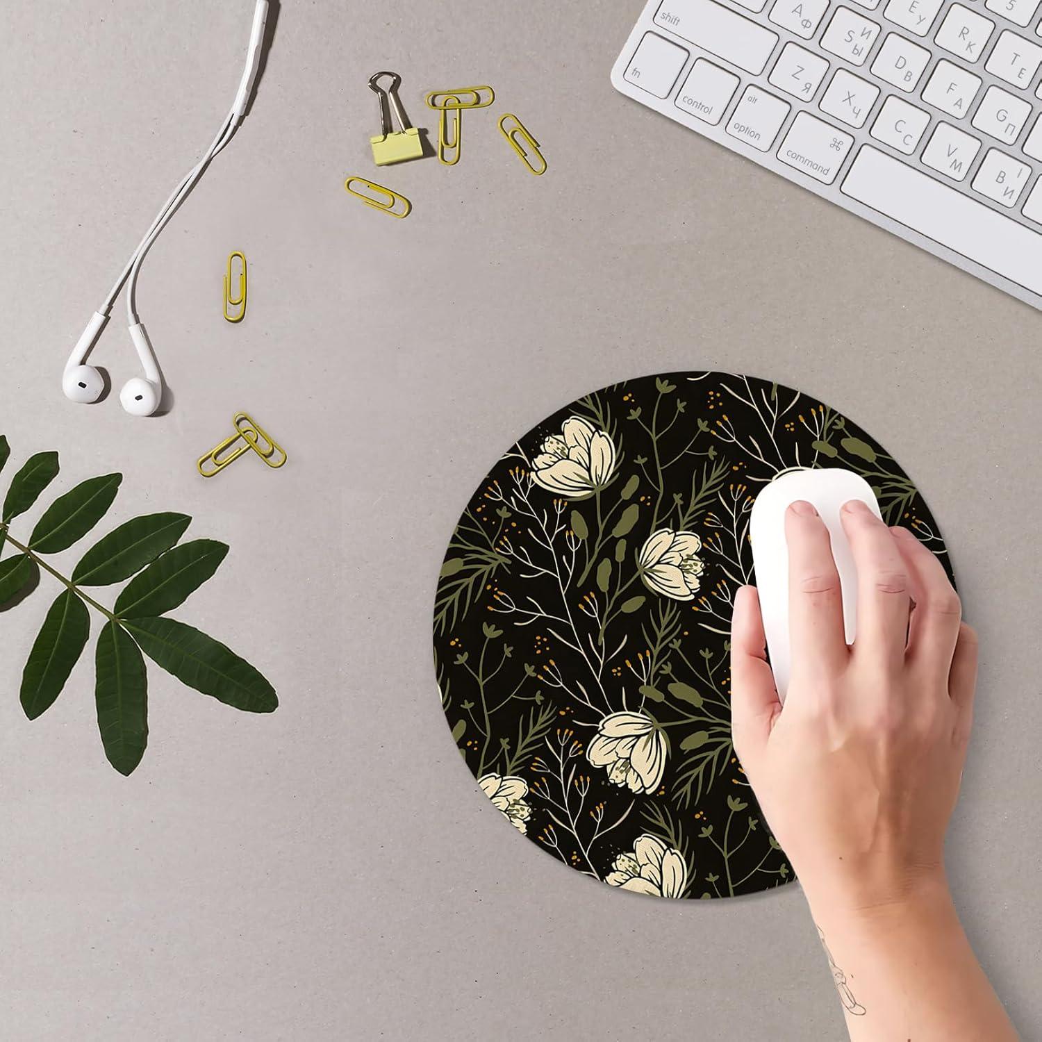 Alfombrilla de Ratón Nipil Floral Verde 20.1 cm Antideslizante