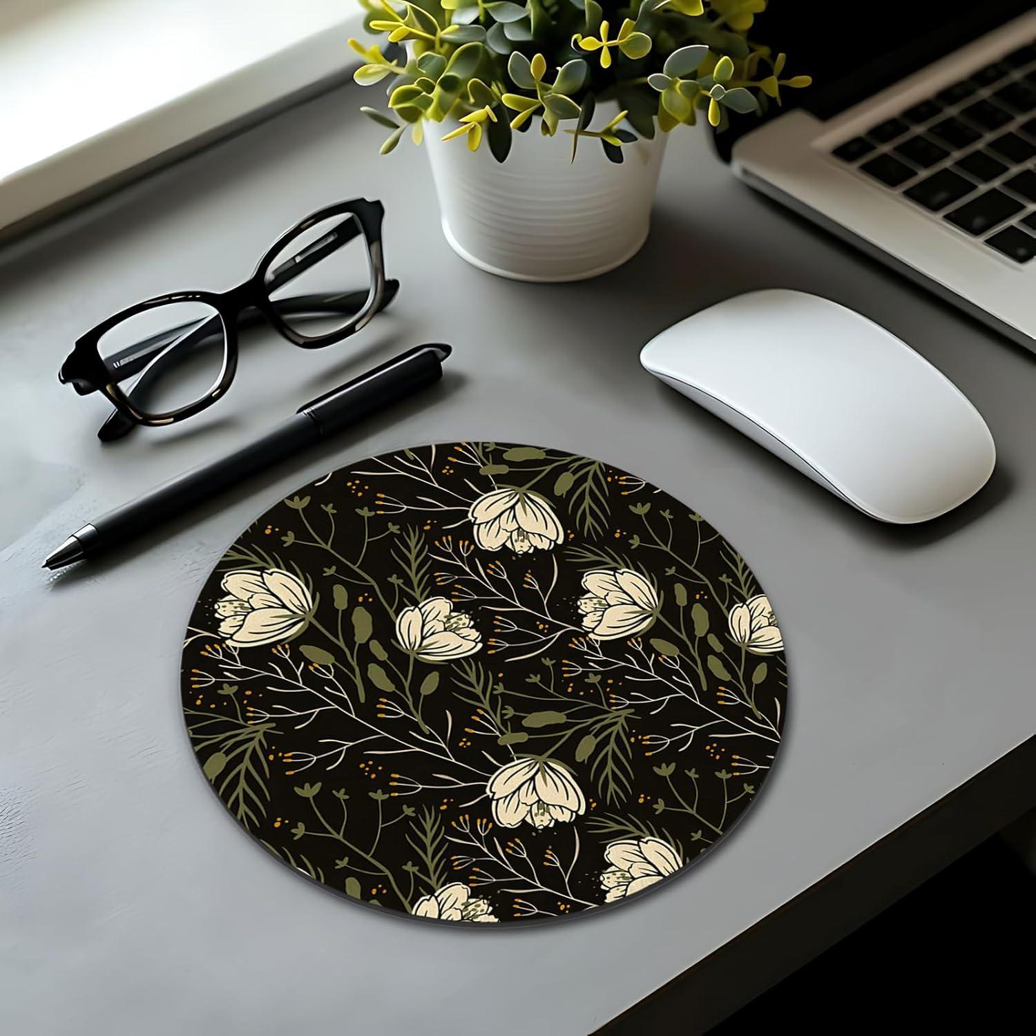 Alfombrilla de Ratón Nipil Floral Verde 20.1 cm Antideslizante