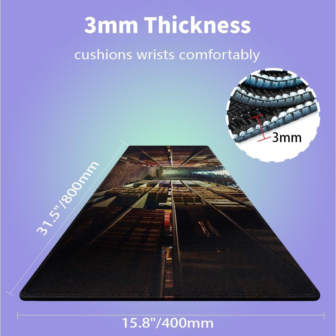 Alfombrilla de Ratón XXL Knseva 80x40 cm Antideslizante