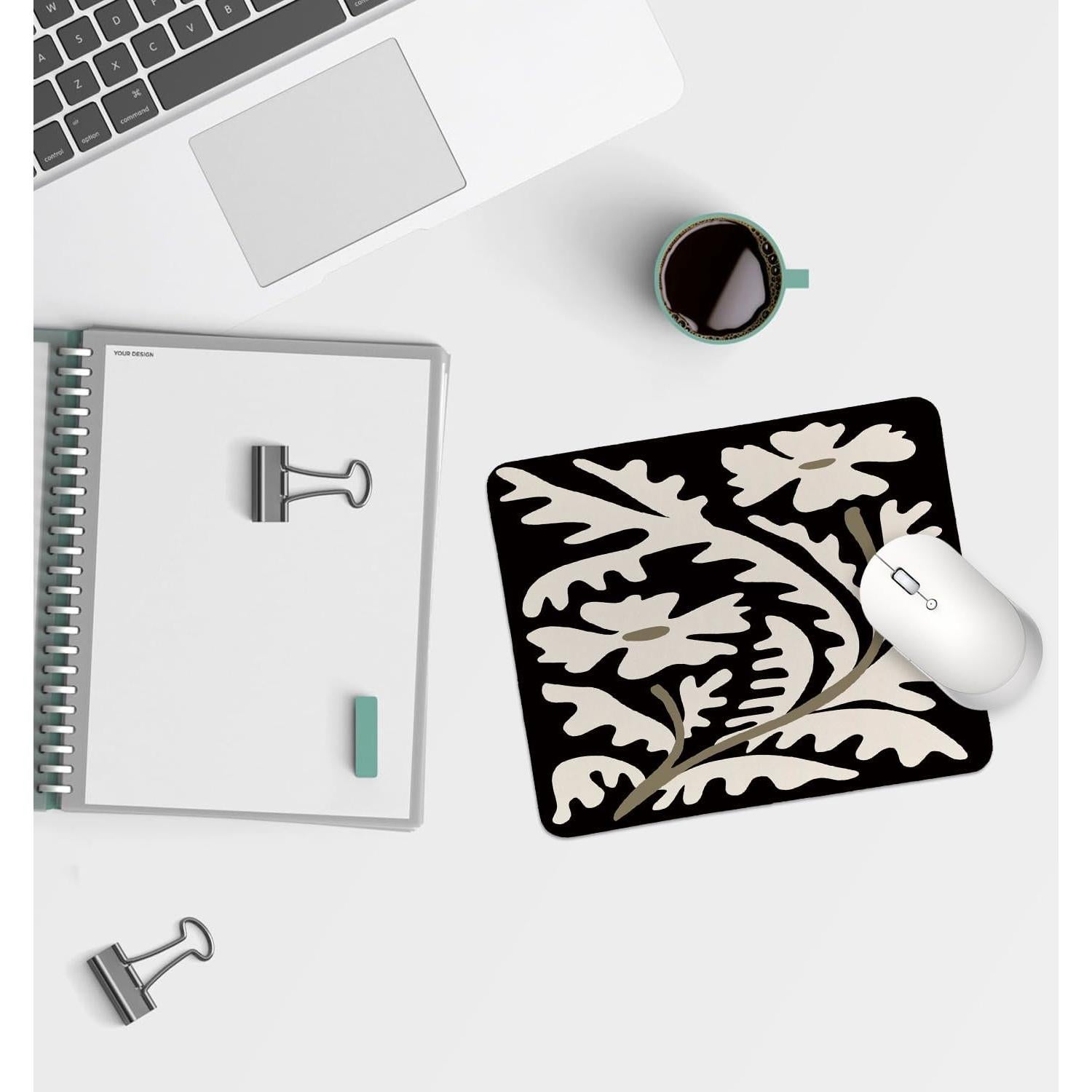 Alfombrilla de Ratón QIYUHOY Vintage Floral 24x20 cm