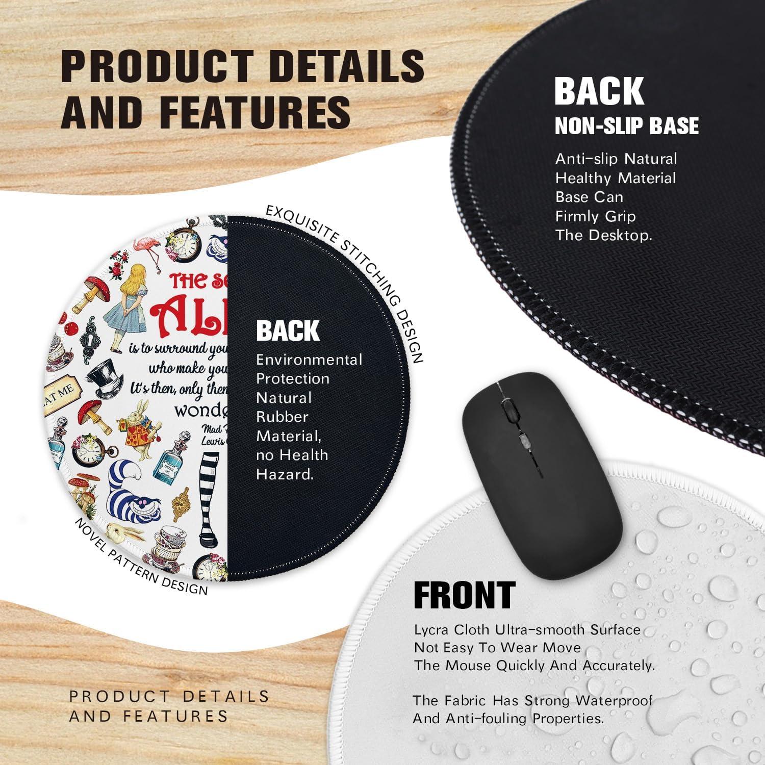 Alfombrilla de Ratón Redonda XKZGSZB 22.1 cm Antideslizante