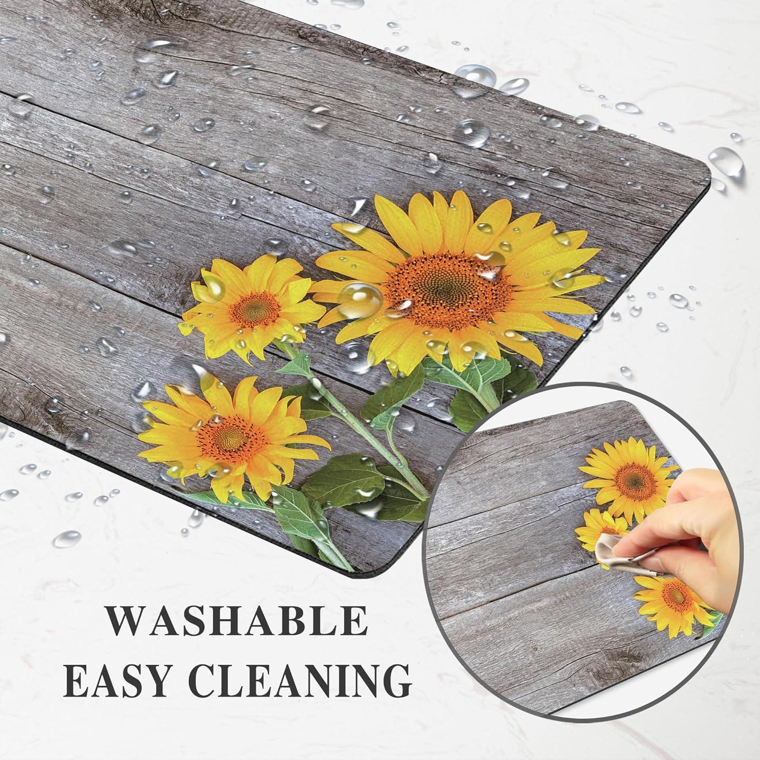 Alfombrilla de Ratón Floral Amarillo Oyanx1 24x20 cm Lavable