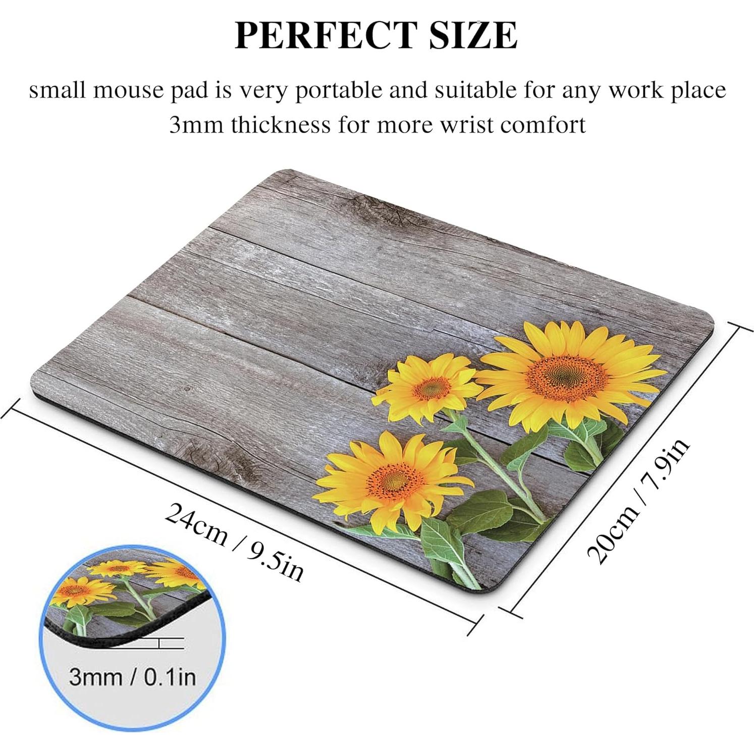 Alfombrilla de Ratón Floral Amarillo Oyanx1 24x20 cm Lavable