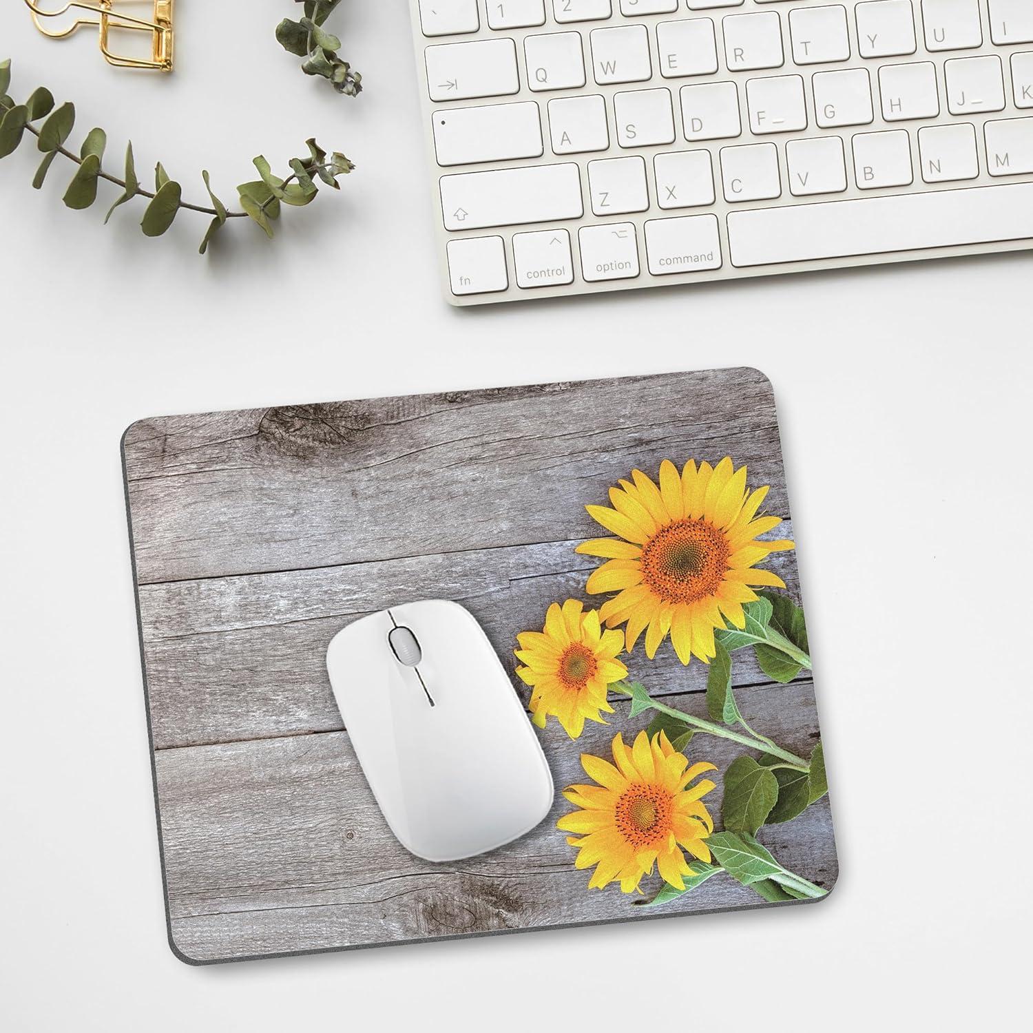 Alfombrilla de Ratón Floral Amarillo Oyanx1 24x20 cm Lavable