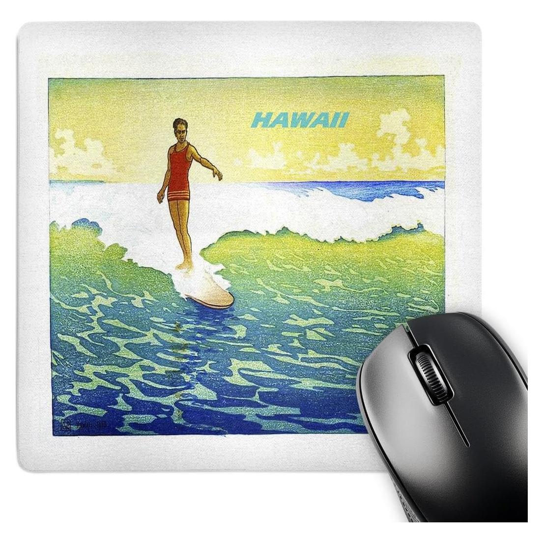 Alfombrilla de Ratón 3dRose Cuadrada Turquesa y Amarillo 20.32cm