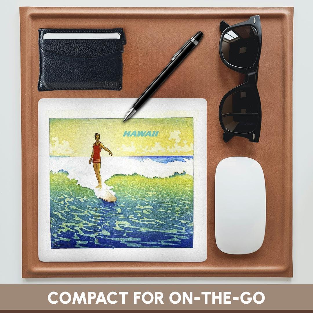 Alfombrilla de Ratón 3dRose Cuadrada Turquesa y Amarillo 20.32cm