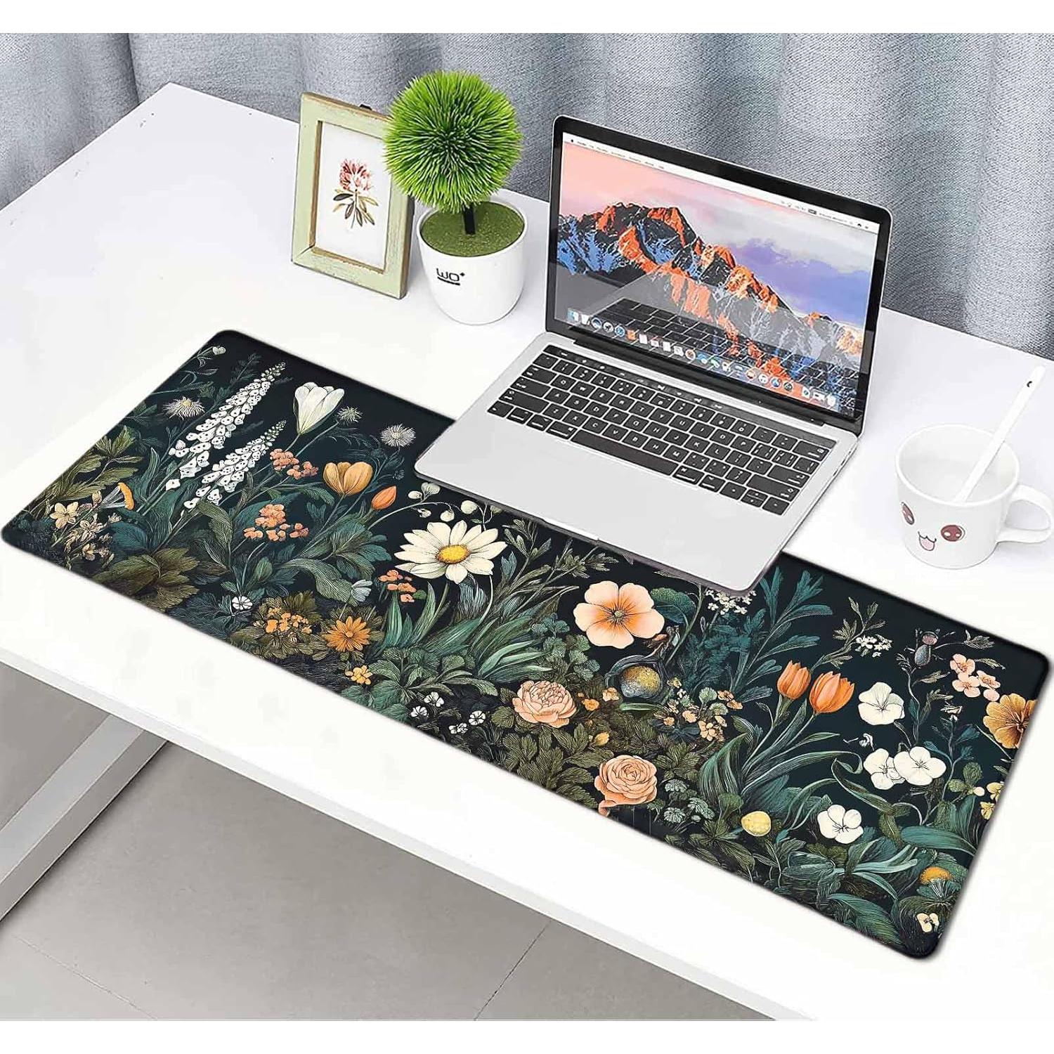 Alfombrilla de Ratón Grande IMAYONDIA Floral 80x30cm Antideslizante