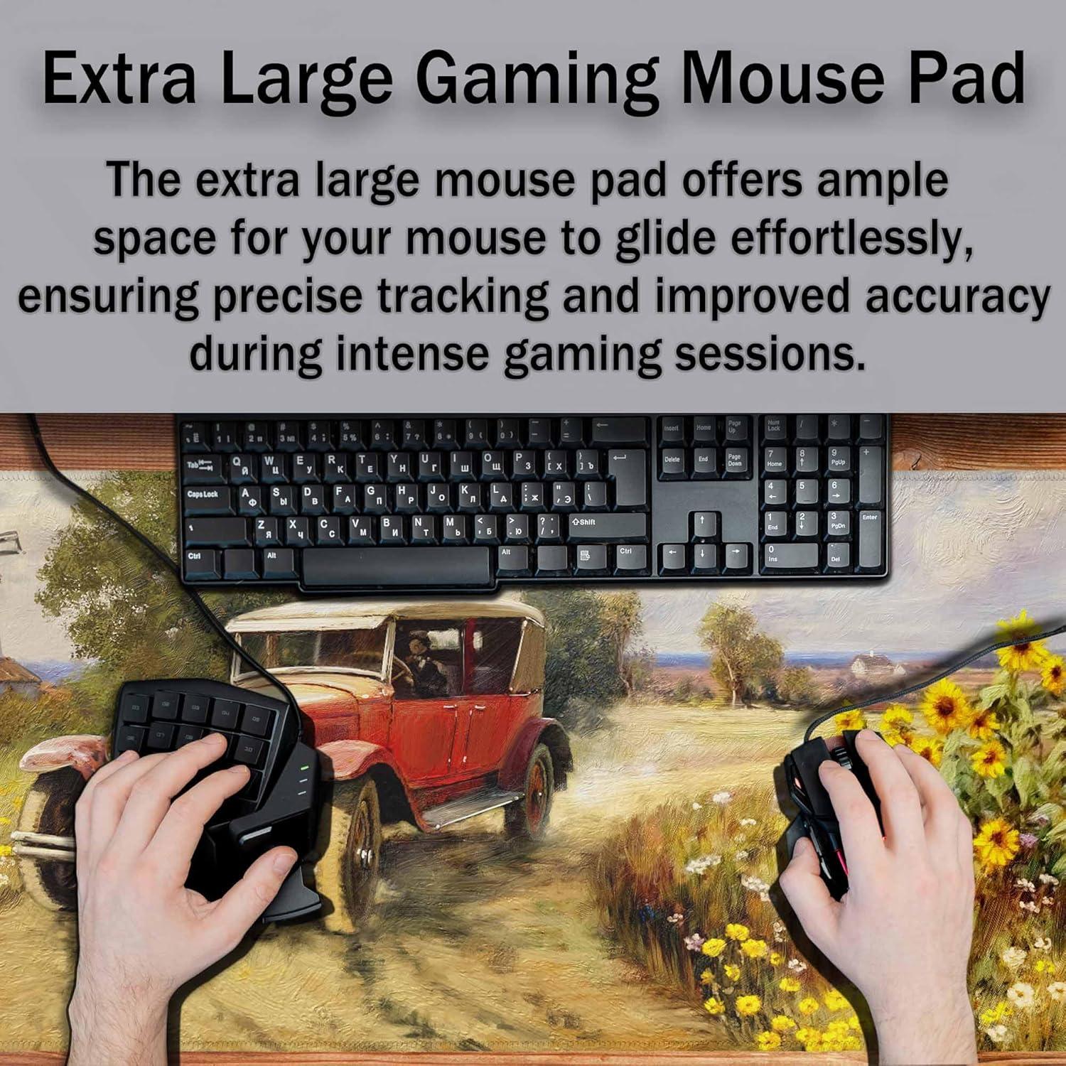 Alfombrilla de Ratón Grande Y YIHANGBEST Girasoles Amarillos 90x40cm