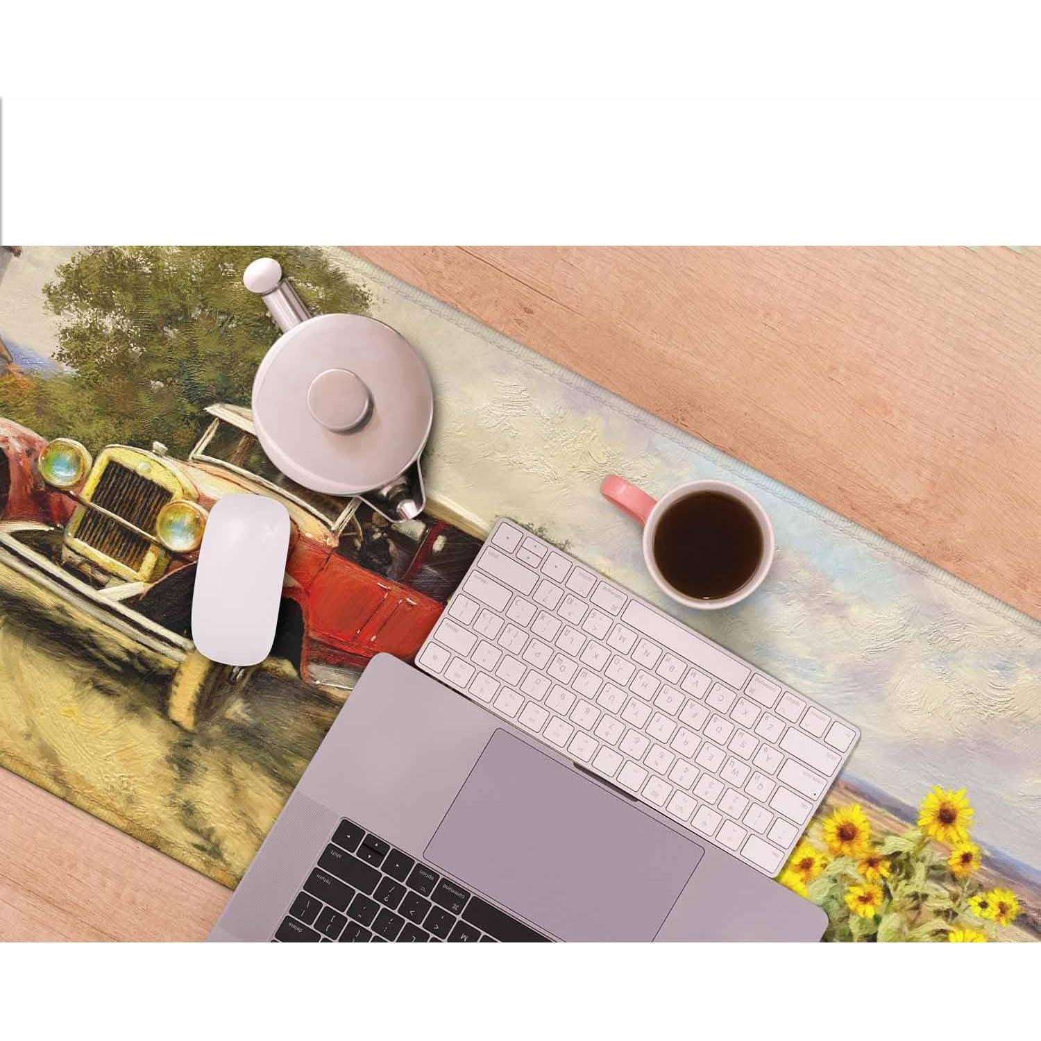 Alfombrilla de Ratón Grande Y YIHANGBEST Girasoles Amarillos 90x40cm