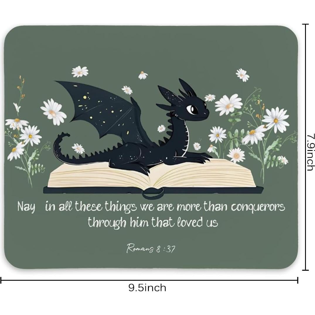 Alfombrilla de Ratón KDHTY Dragón de Navidad 20x25 cm Antideslizante