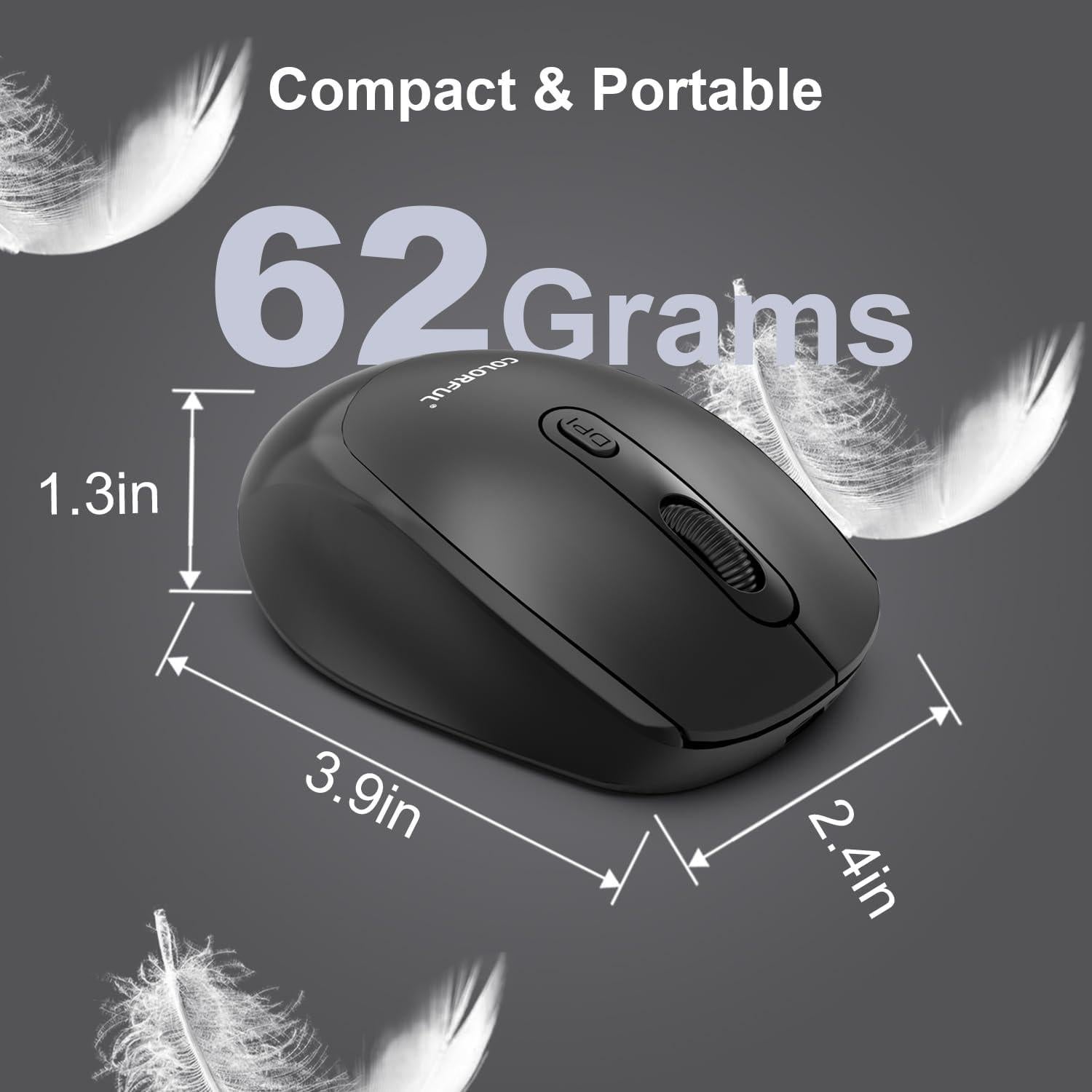 Mouse Inalámbrico Recargable COLORIDO para Chromebook y PC