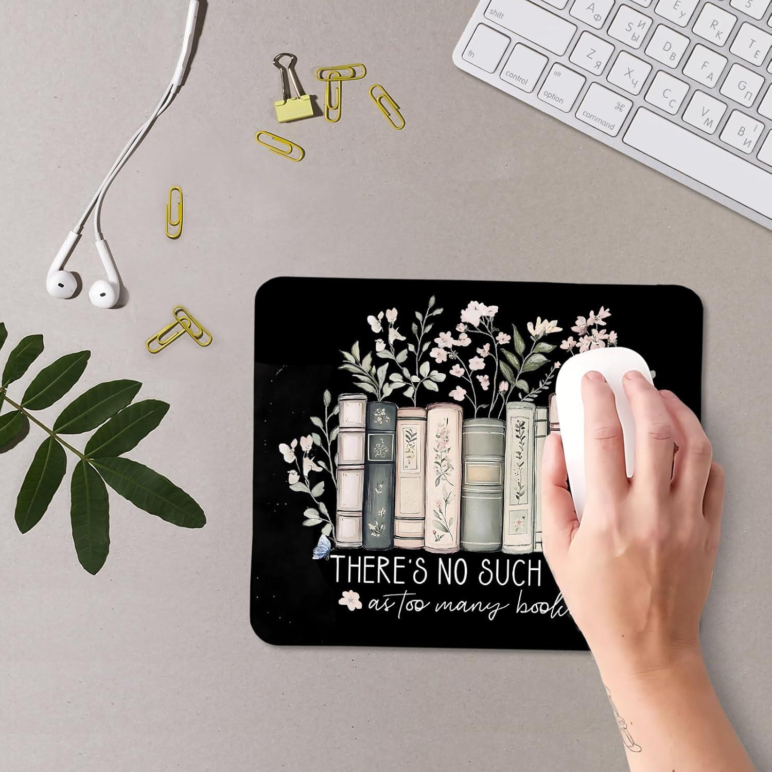 Alfombrilla de Ratón Nipil Floral Negra 24.1x20.1 cm