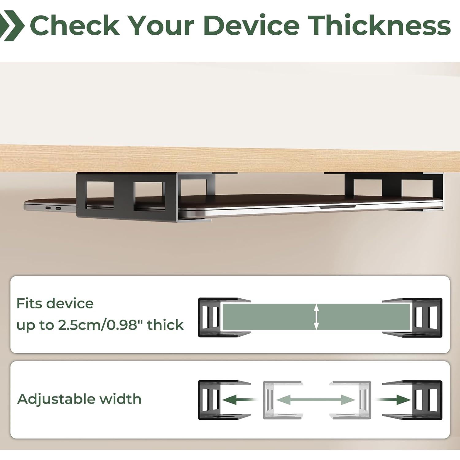 Soporte para Laptop Bajo Escritorio Motiexic - Ahorra Espacio