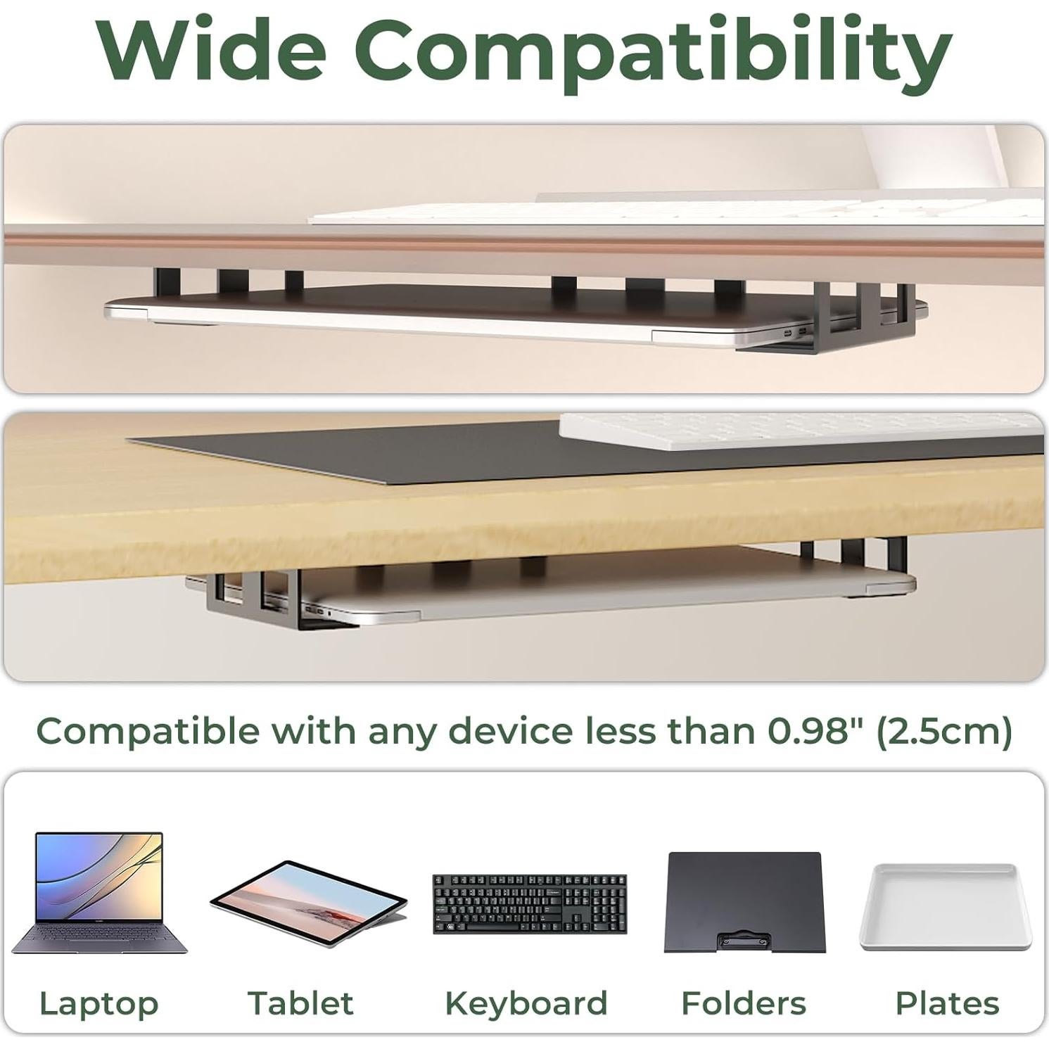 Soporte para Laptop Bajo Escritorio Motiexic - Ahorra Espacio