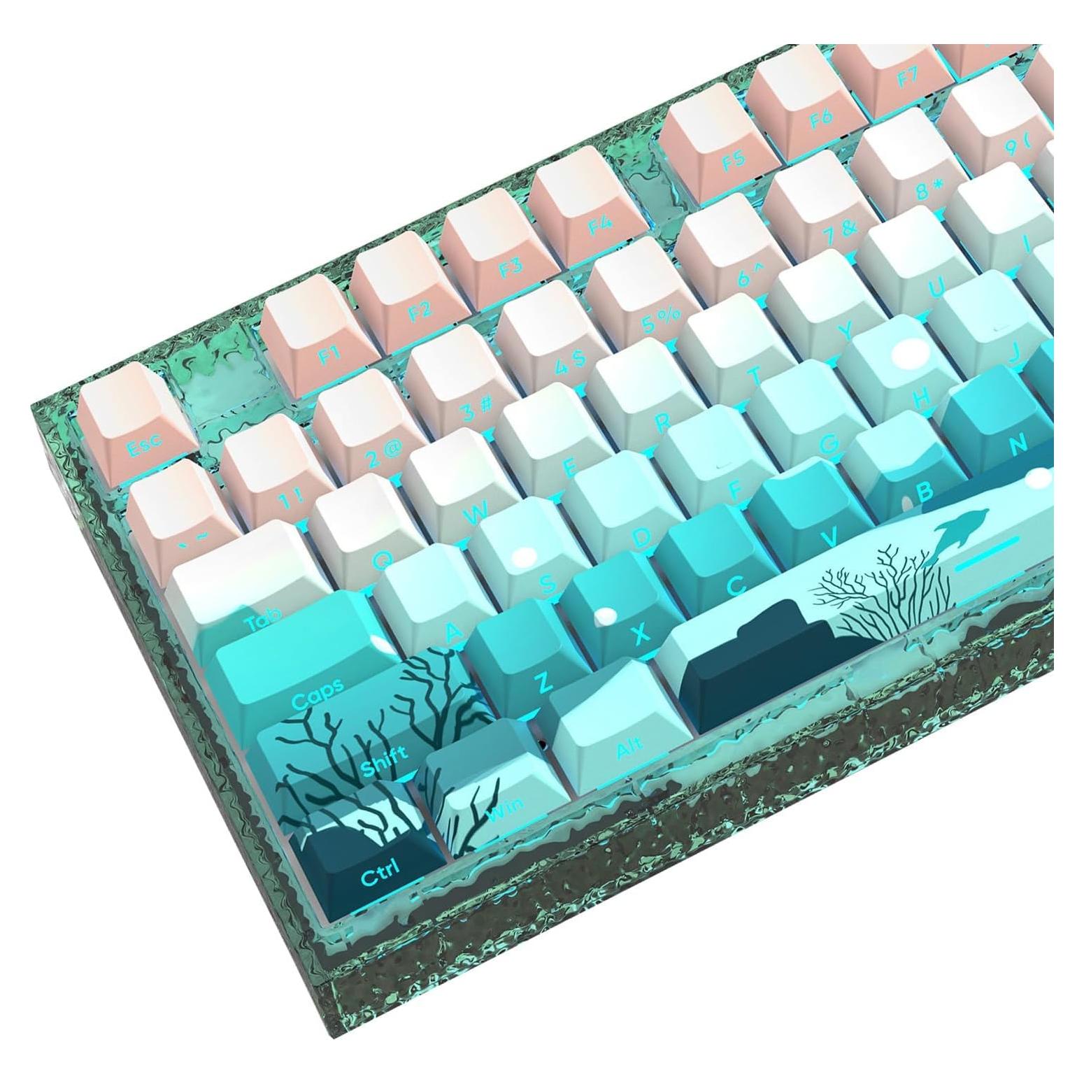 Conjunto de Teclas Mecánicas JSJT 126 PBT Doble Inyección Tema Marino