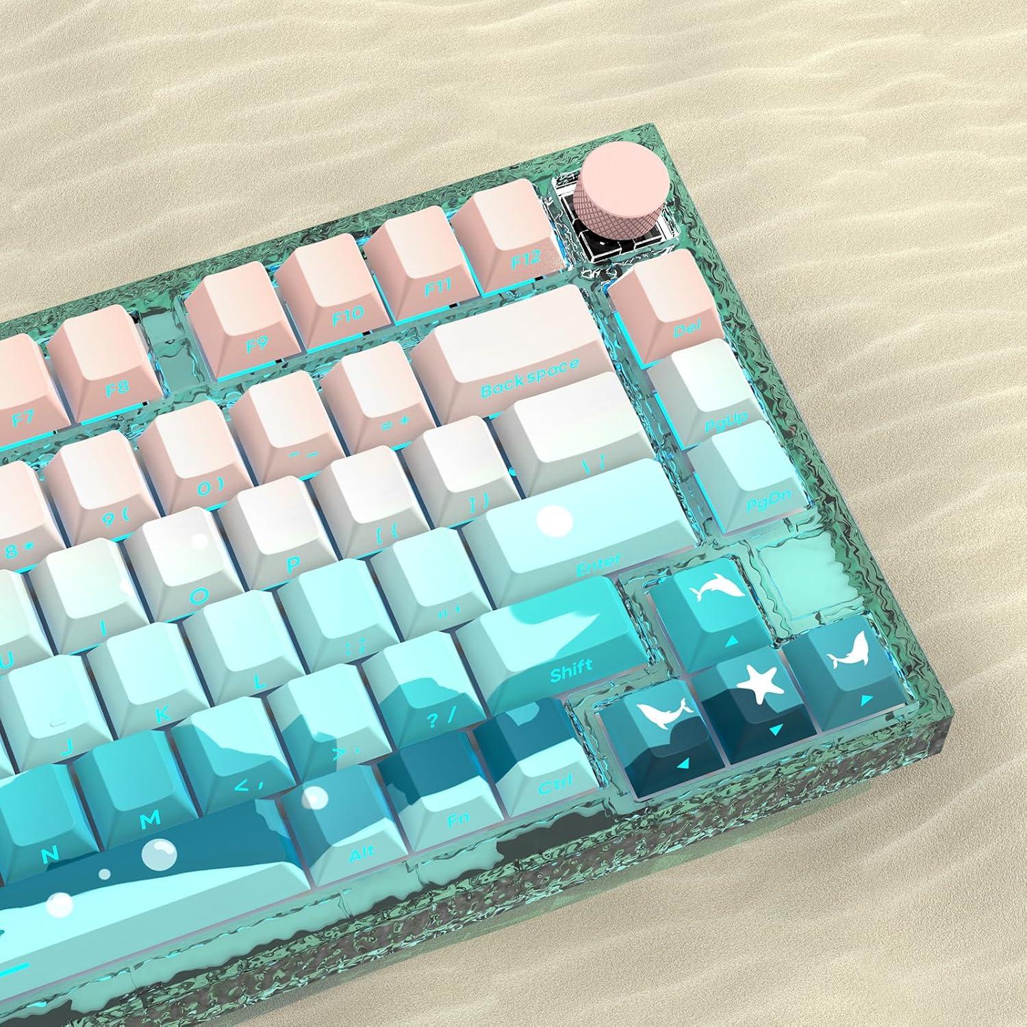 Conjunto de Teclas Mecánicas JSJT 126 PBT Doble Inyección Tema Marino