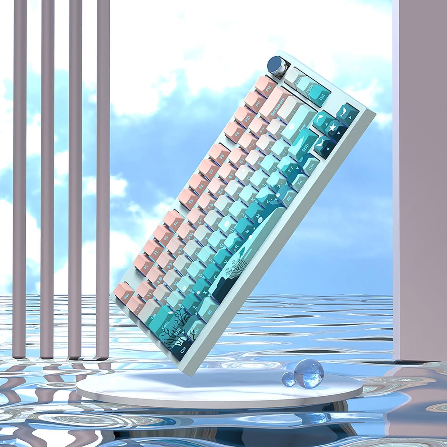 Conjunto de Teclas Mecánicas JSJT 126 PBT Doble Inyección Tema Marino