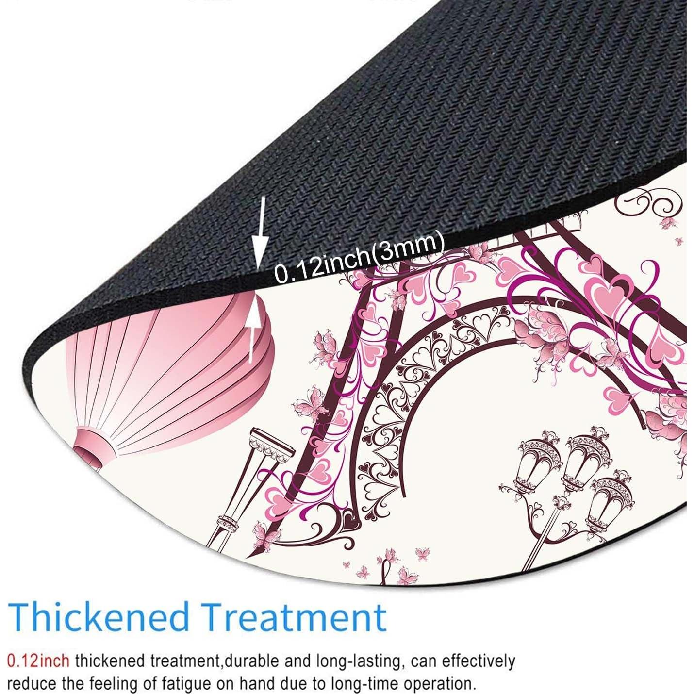 Alfombrilla de Ratón Nphuriy Rosa París Floral 20cm Antideslizante