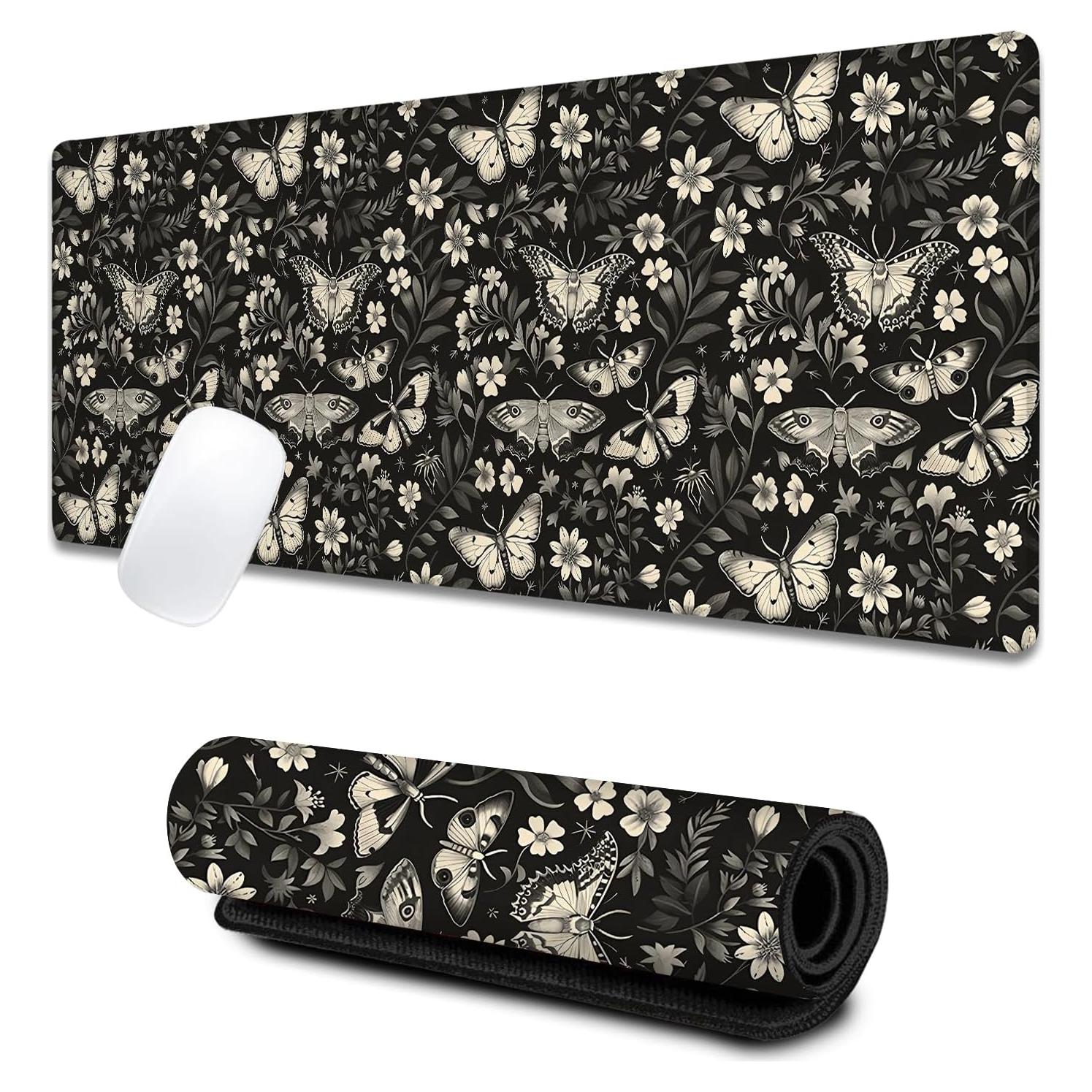 Alfombrilla de Ratón Grande VODRM Moth Antideslizante 80x30cm