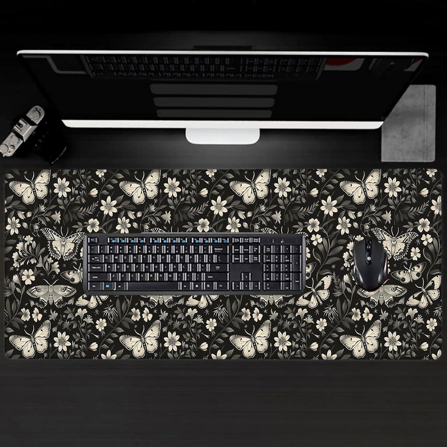 Alfombrilla de Ratón Grande VODRM Moth Antideslizante 80x30cm