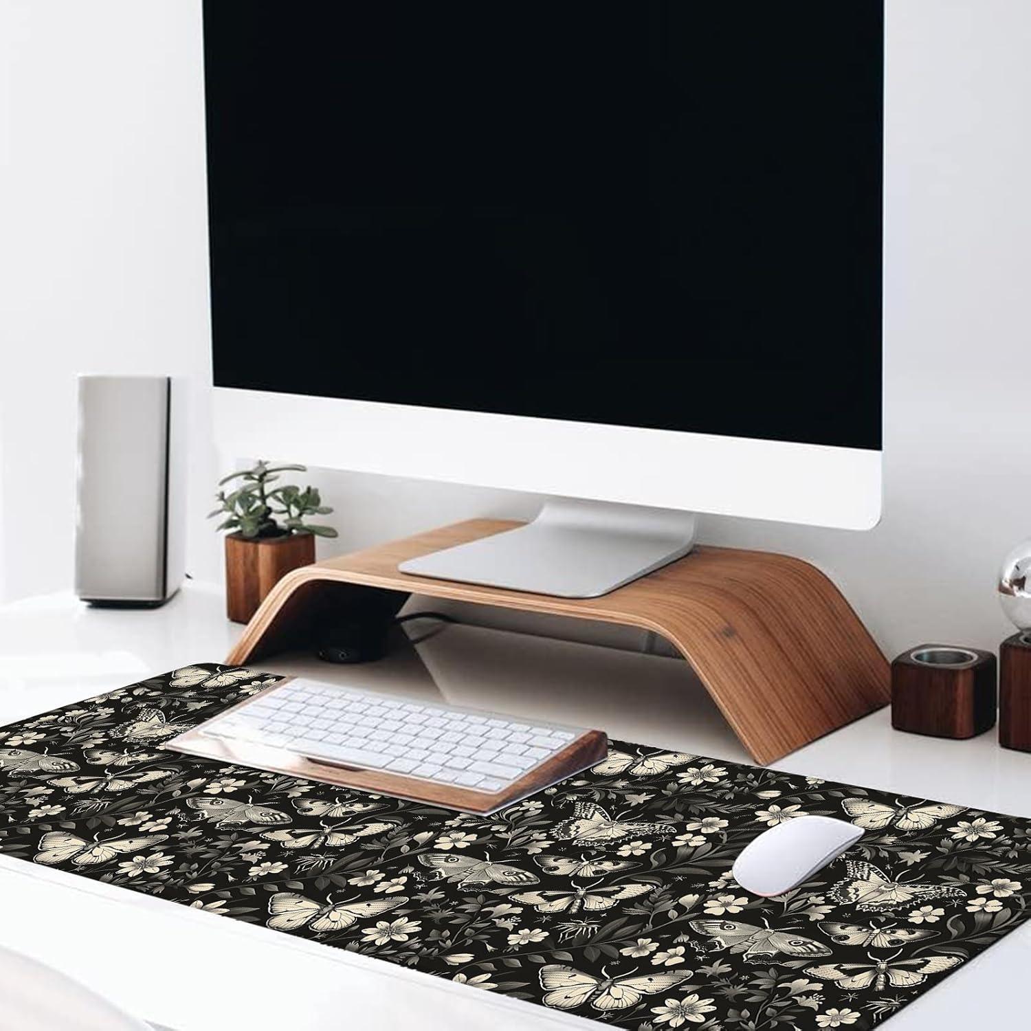 Alfombrilla de Ratón Grande VODRM Moth Antideslizante 80x30cm