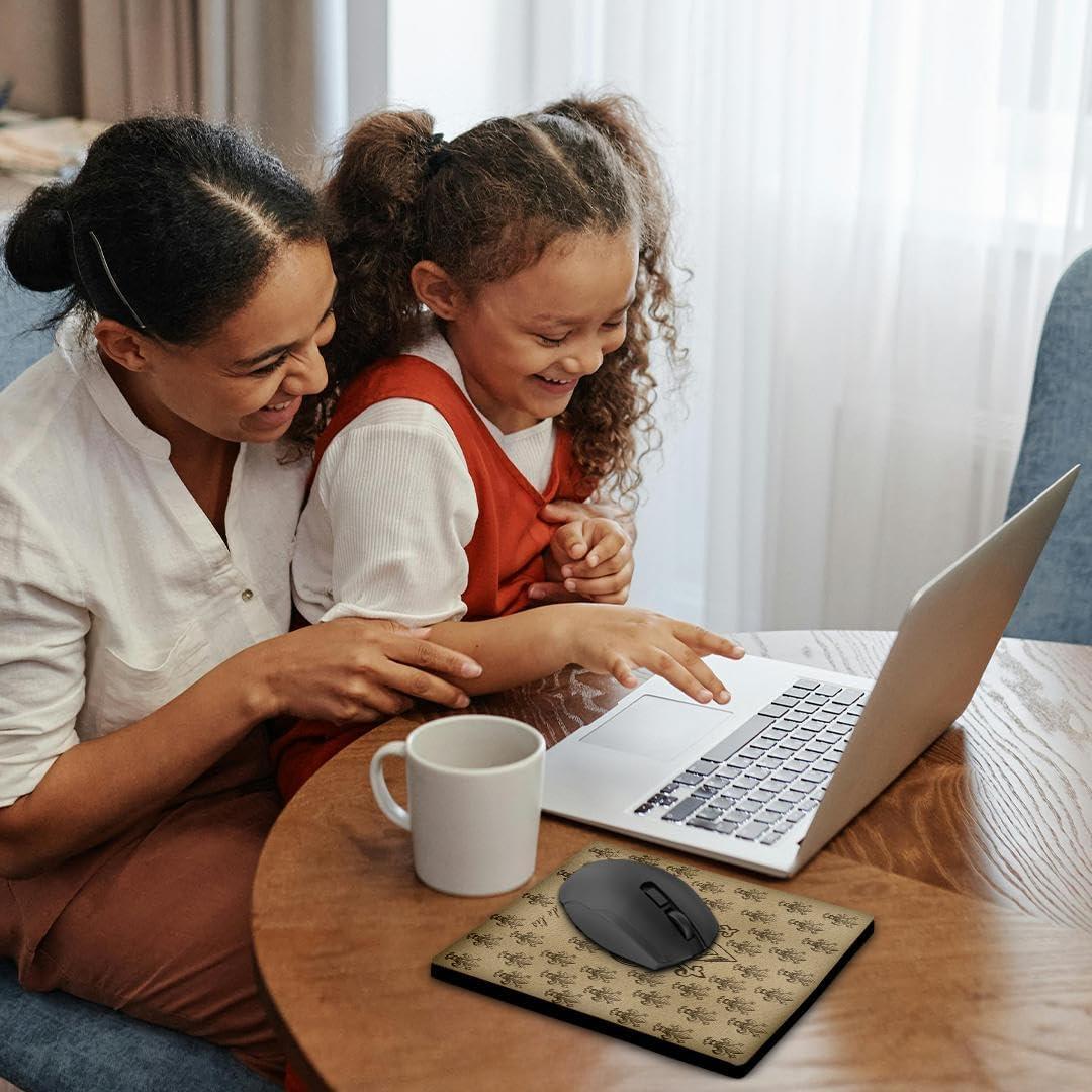 Alfombrilla de Ratón 3D Rose Fleur De Lis Marrón 20.32 cm
