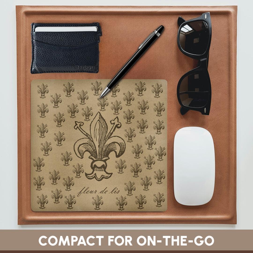 Alfombrilla de Ratón 3D Rose Fleur De Lis Marrón 20.32 cm