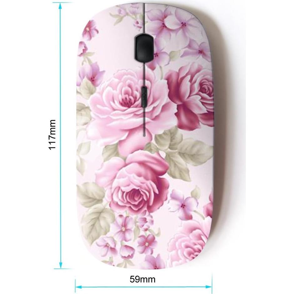 Ratón Inalámbrico Óptico KawaiiMouse Rosa Vintage