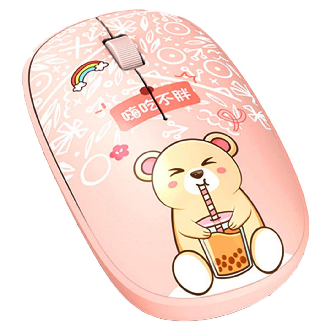 Ratón Inalámbrico Silencioso Justdfine 2.4G Colorido - Naranja