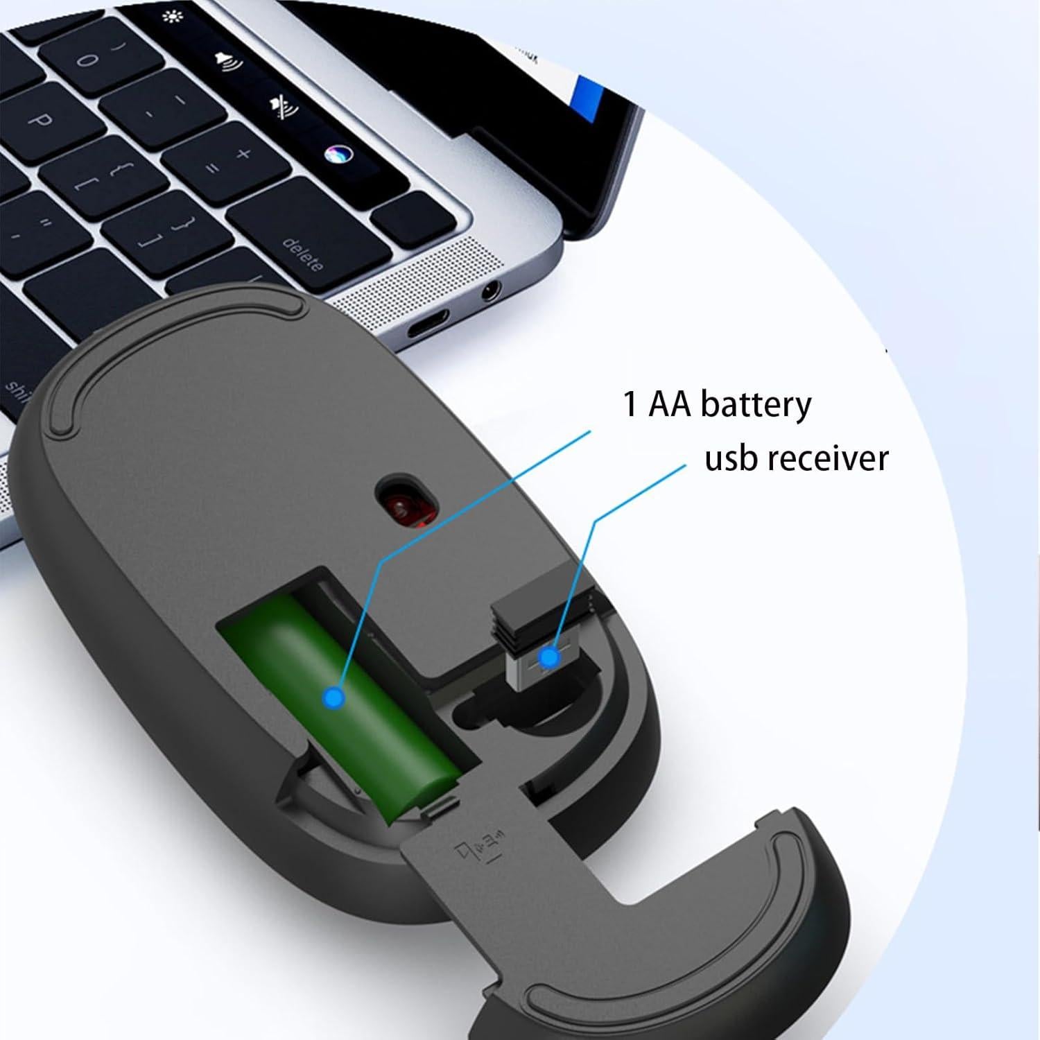 Ratón Inalámbrico Silencioso Justdfine 2.4G Colorido - Naranja