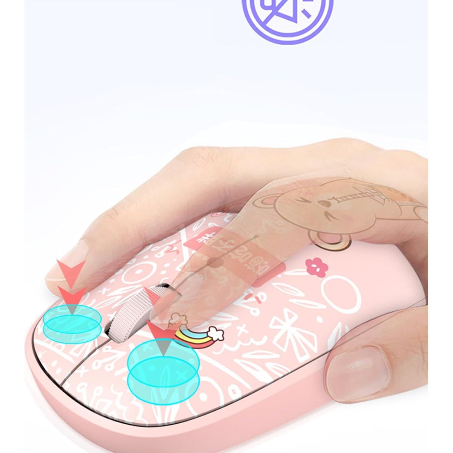 Ratón Inalámbrico Silencioso Justdfine 2.4G Colorido - Naranja