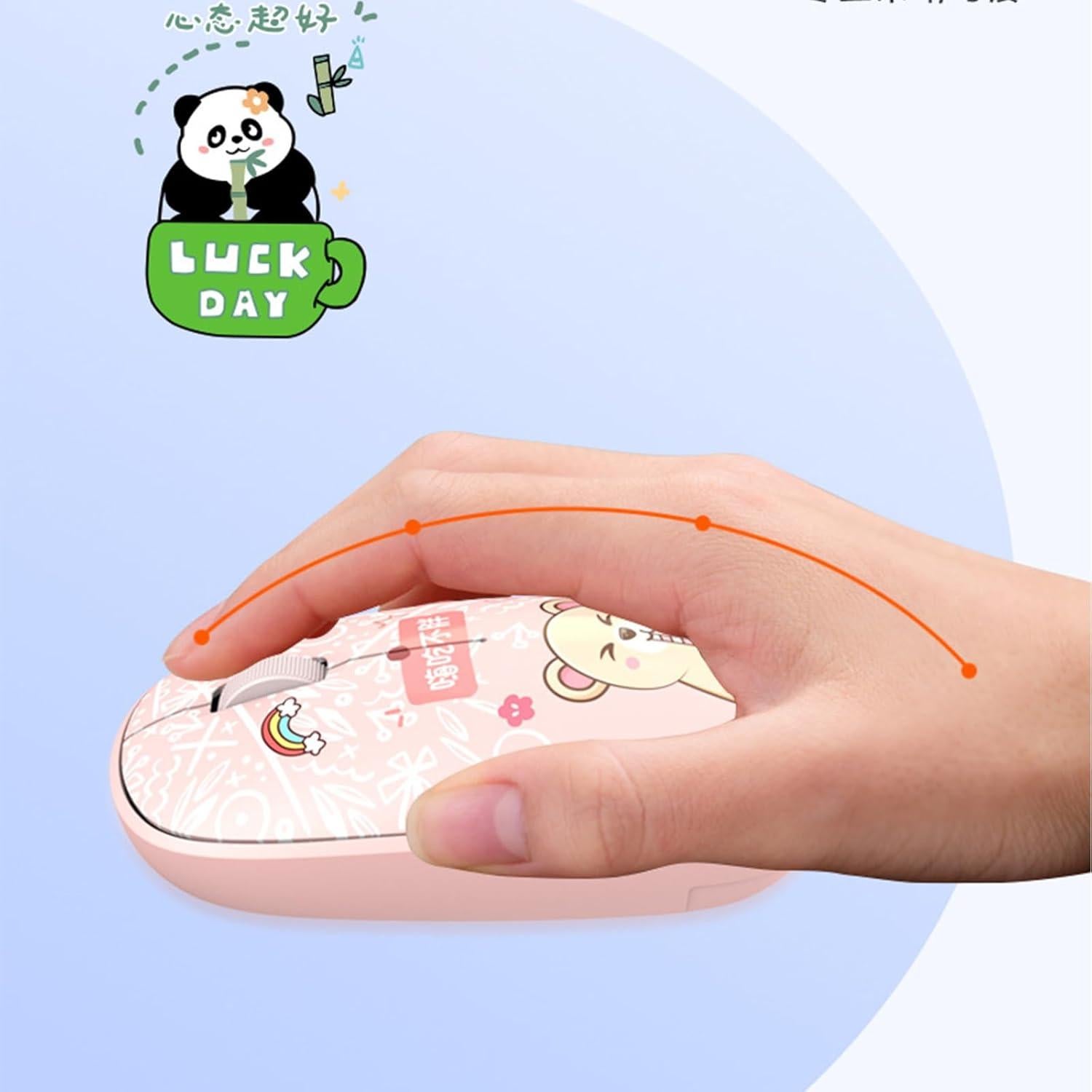 Ratón Inalámbrico Silencioso Justdfine 2.4G Colorido - Naranja