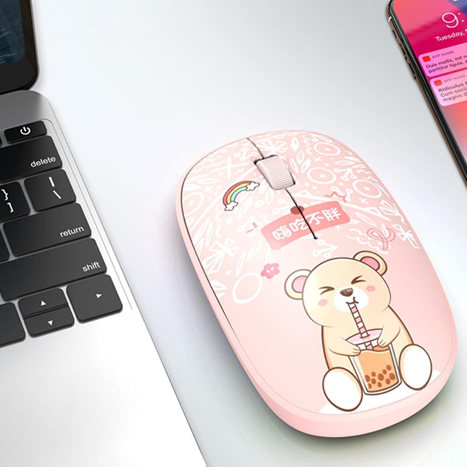 Ratón Inalámbrico Silencioso Justdfine 2.4G Colorido - Naranja