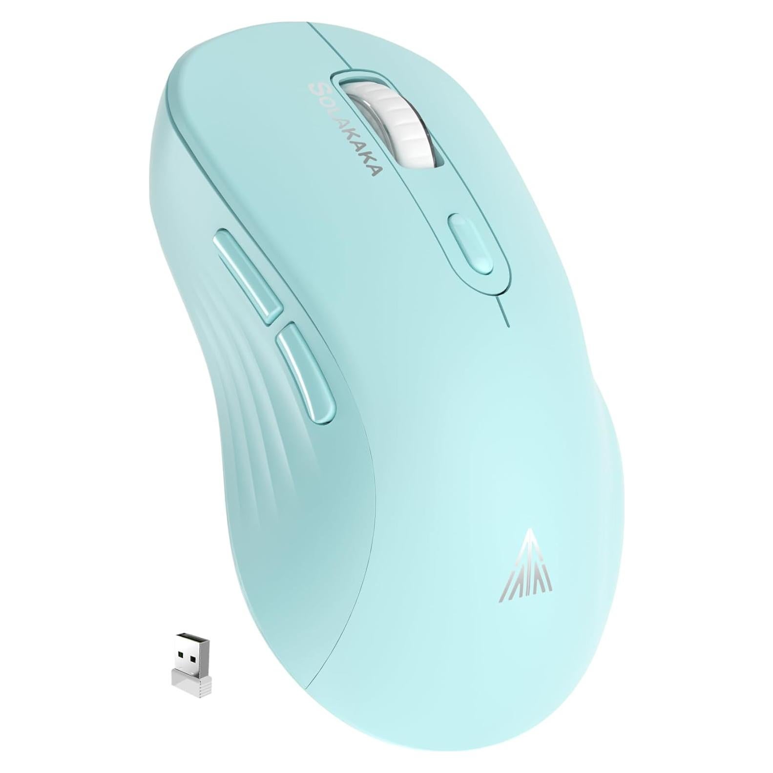 Ratón Inalámbrico Silencioso SOLAKAKA SM66 Verde DPI 4800