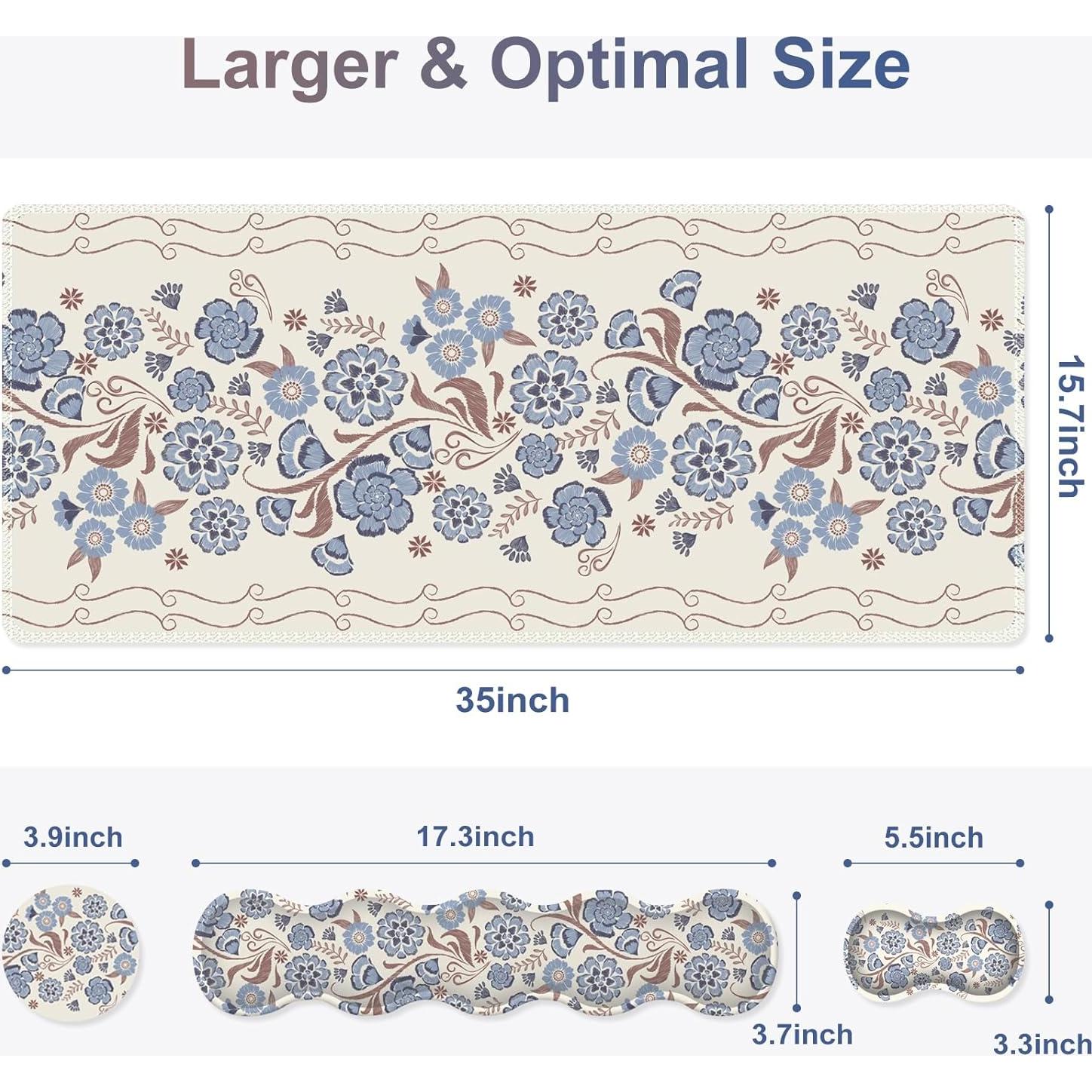 Alfombrilla de escritorio grande NXZGO 90x40 cm antideslizante