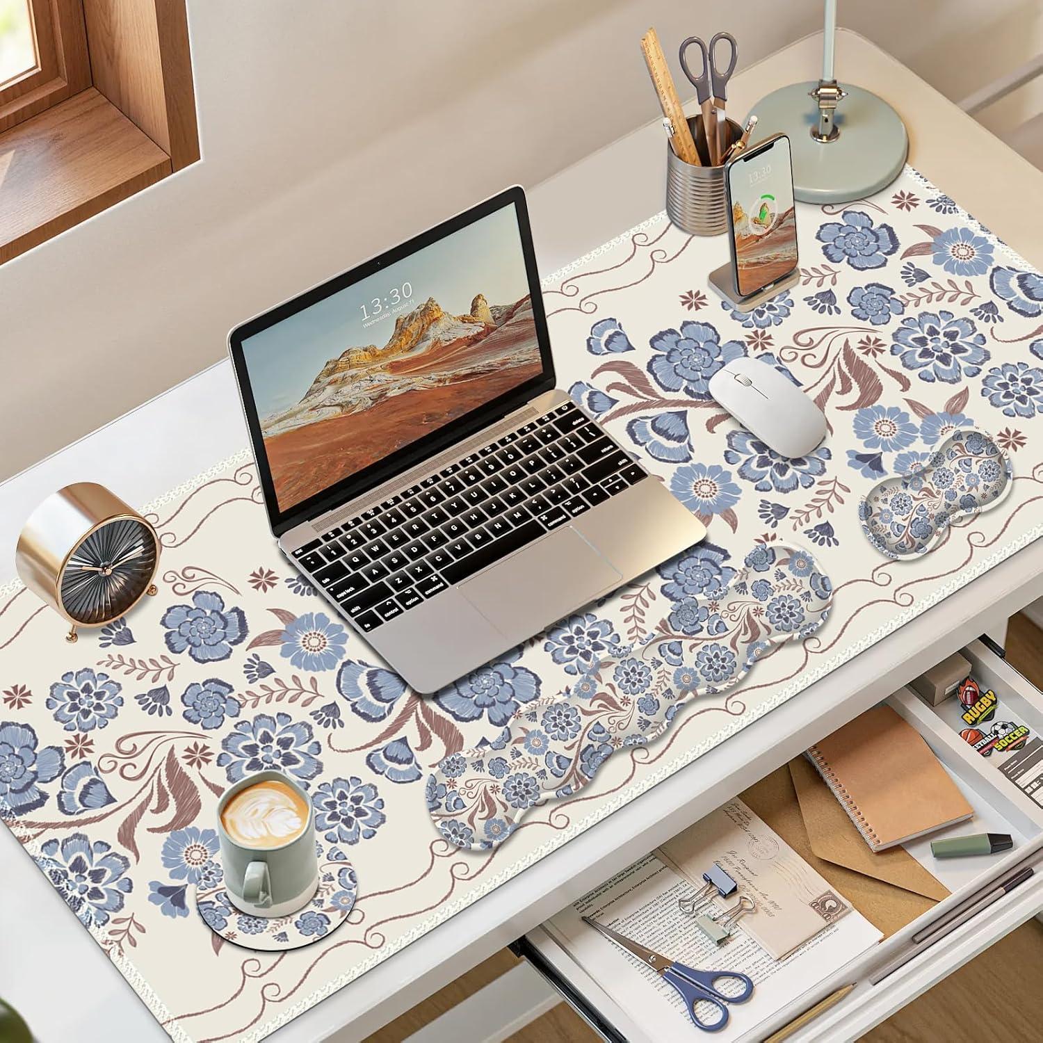 Alfombrilla de escritorio grande NXZGO 90x40 cm antideslizante