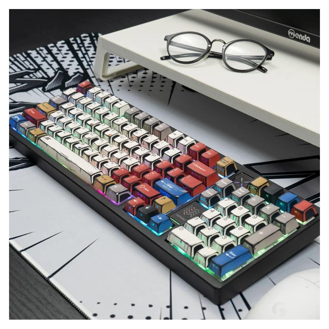 Teclado Mecánico Temático Graffiti Feaizyu RGB PBT 134 Teclas