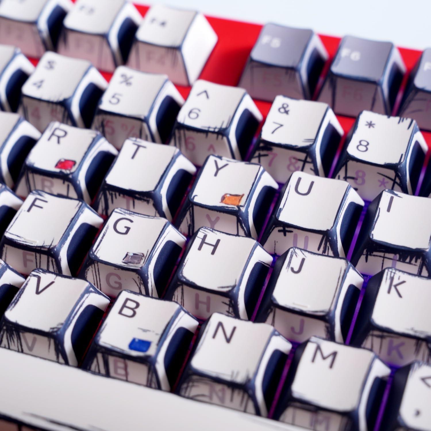 Teclado Mecánico Temático Graffiti Feaizyu RGB PBT 134 Teclas