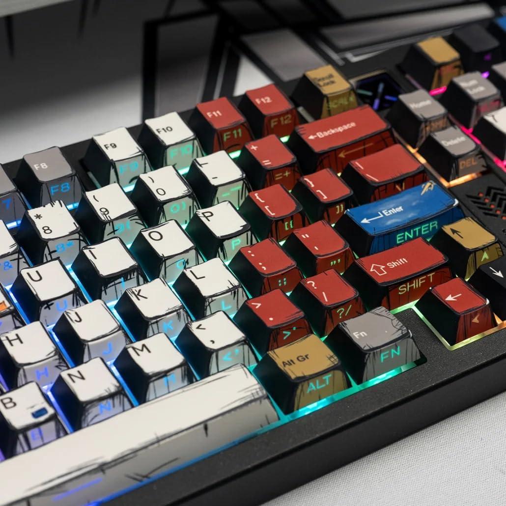 Teclado Mecánico Temático Graffiti Feaizyu RGB PBT 134 Teclas