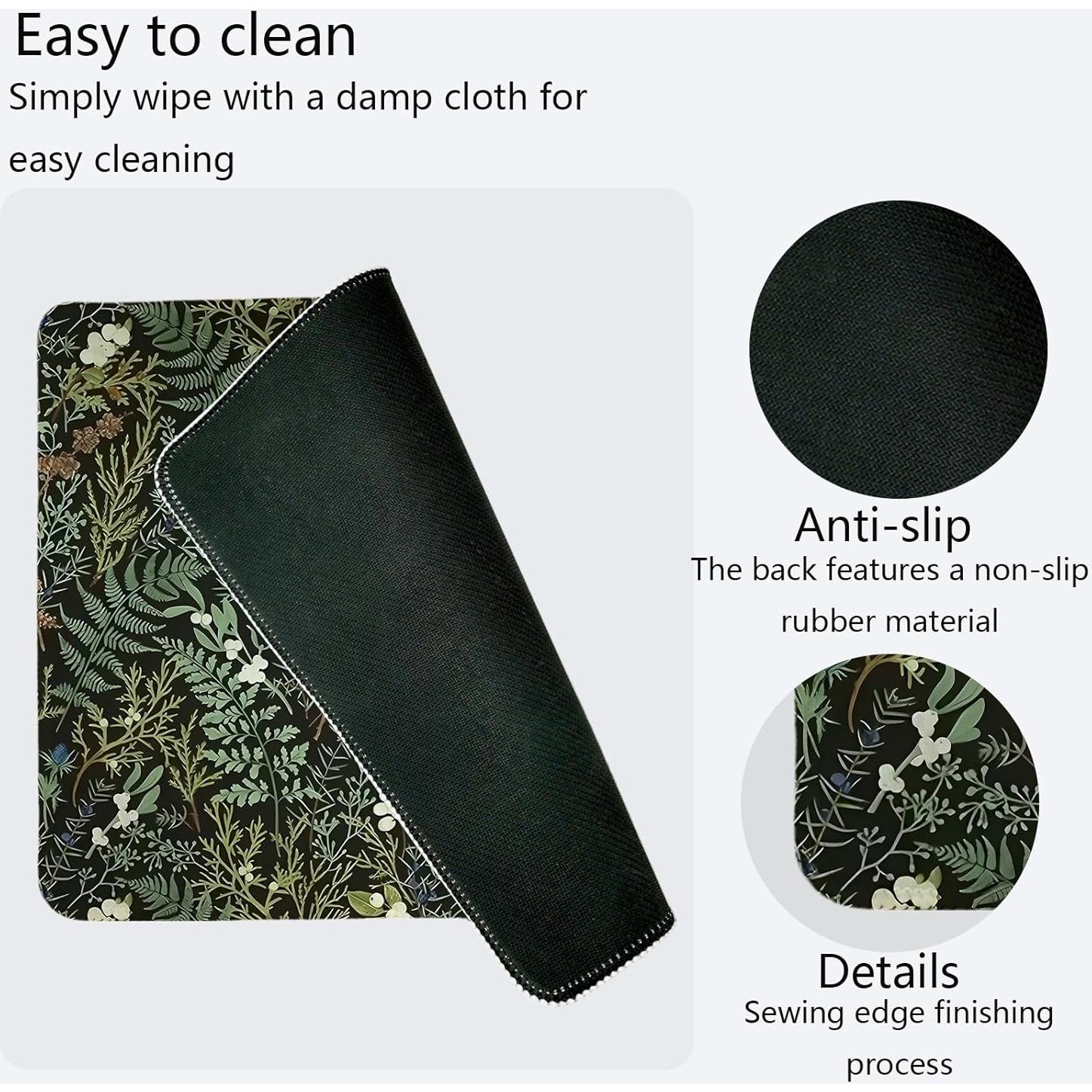 Alfombrilla de Ratón Floral Verde Oscuro PaJiaNi 30x25 cm