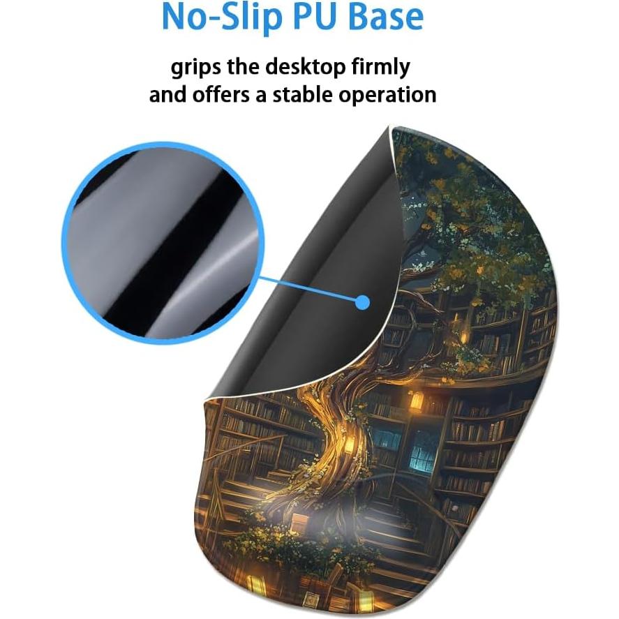 Alfombrilla de Ratón Ergonómica AFUZLE con Reposamuñecas Gel Bosque Bonito