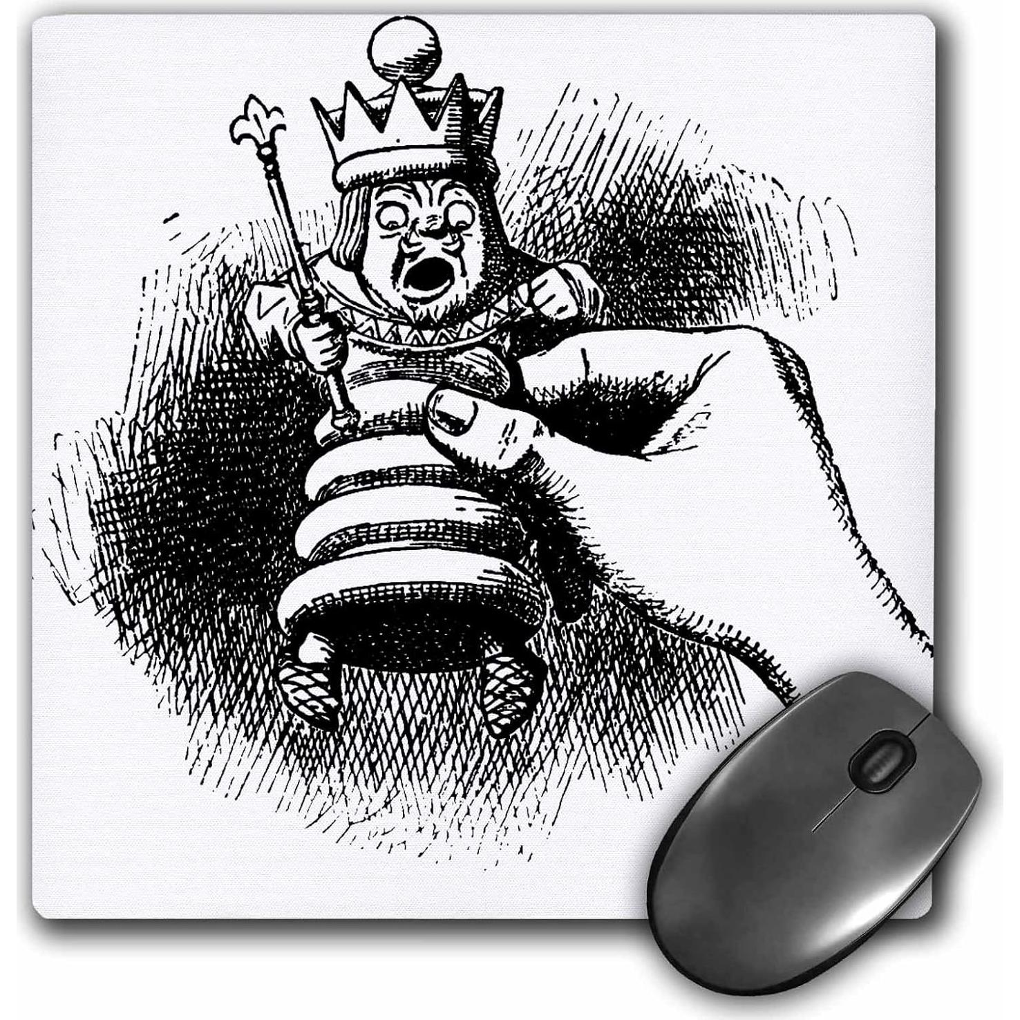 Alfombrilla de Ratón 3D Rose Pieza de Ajedrez Vintage 20x20cm